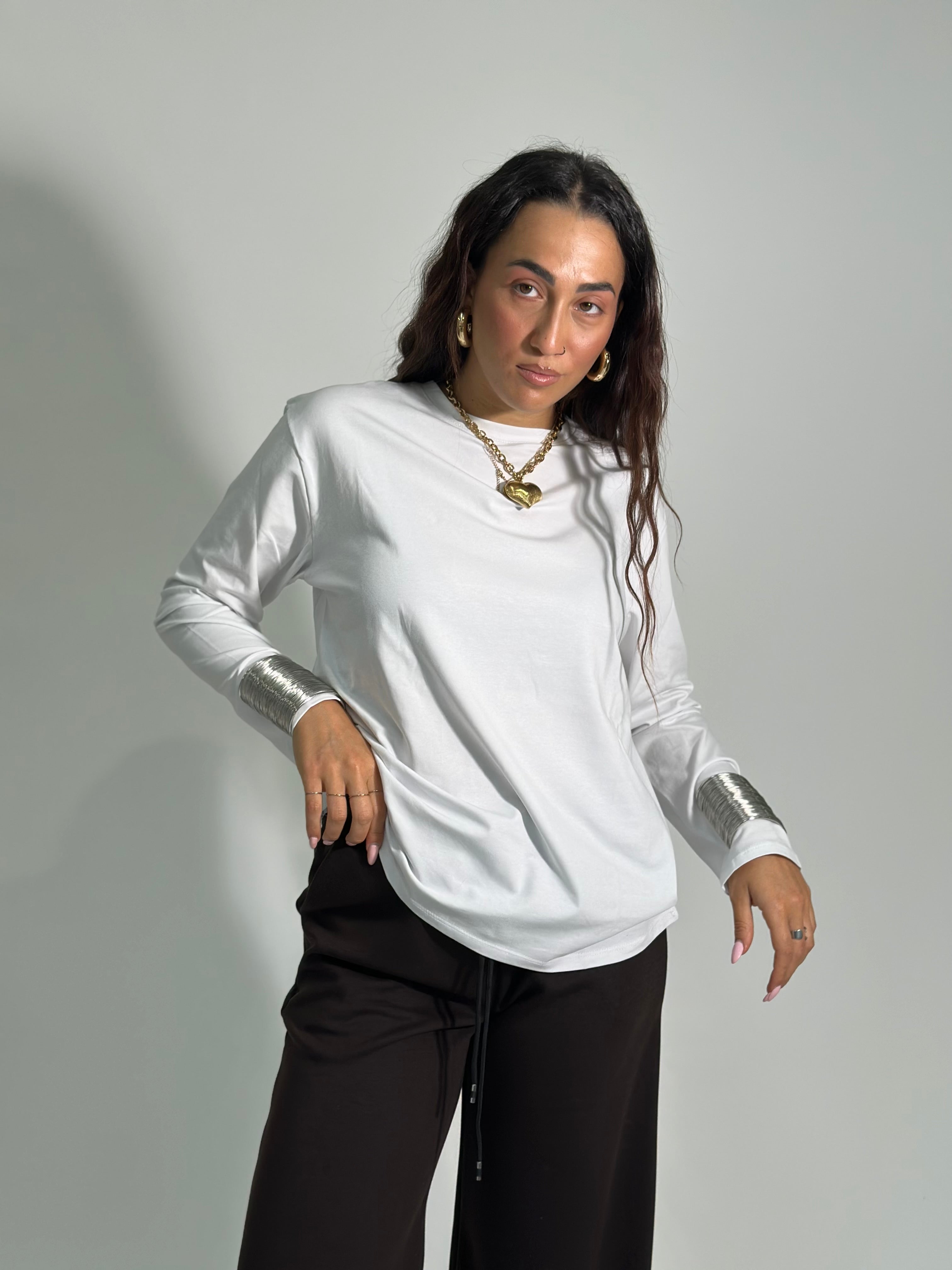 T-shirt lunga 23100 BIANCO