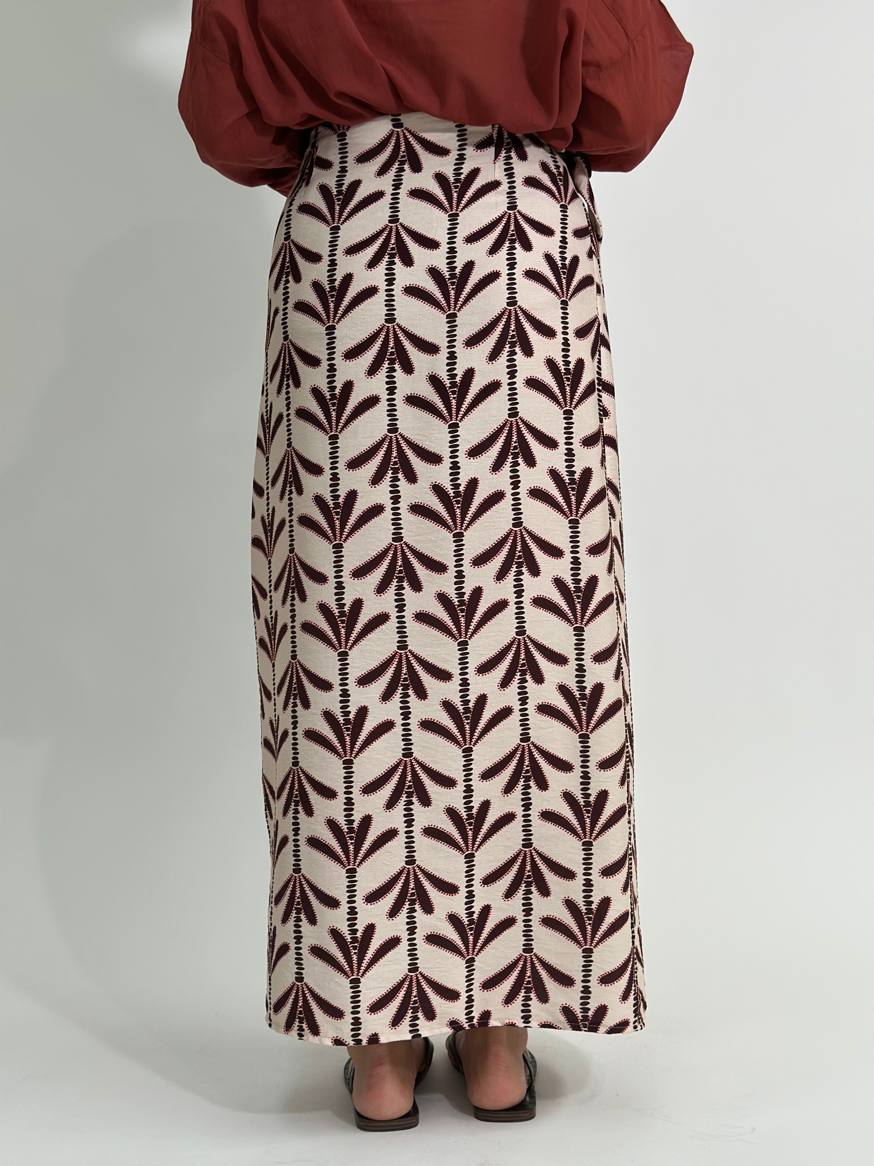 Gonna pareo sara 8097 BURGUNDY