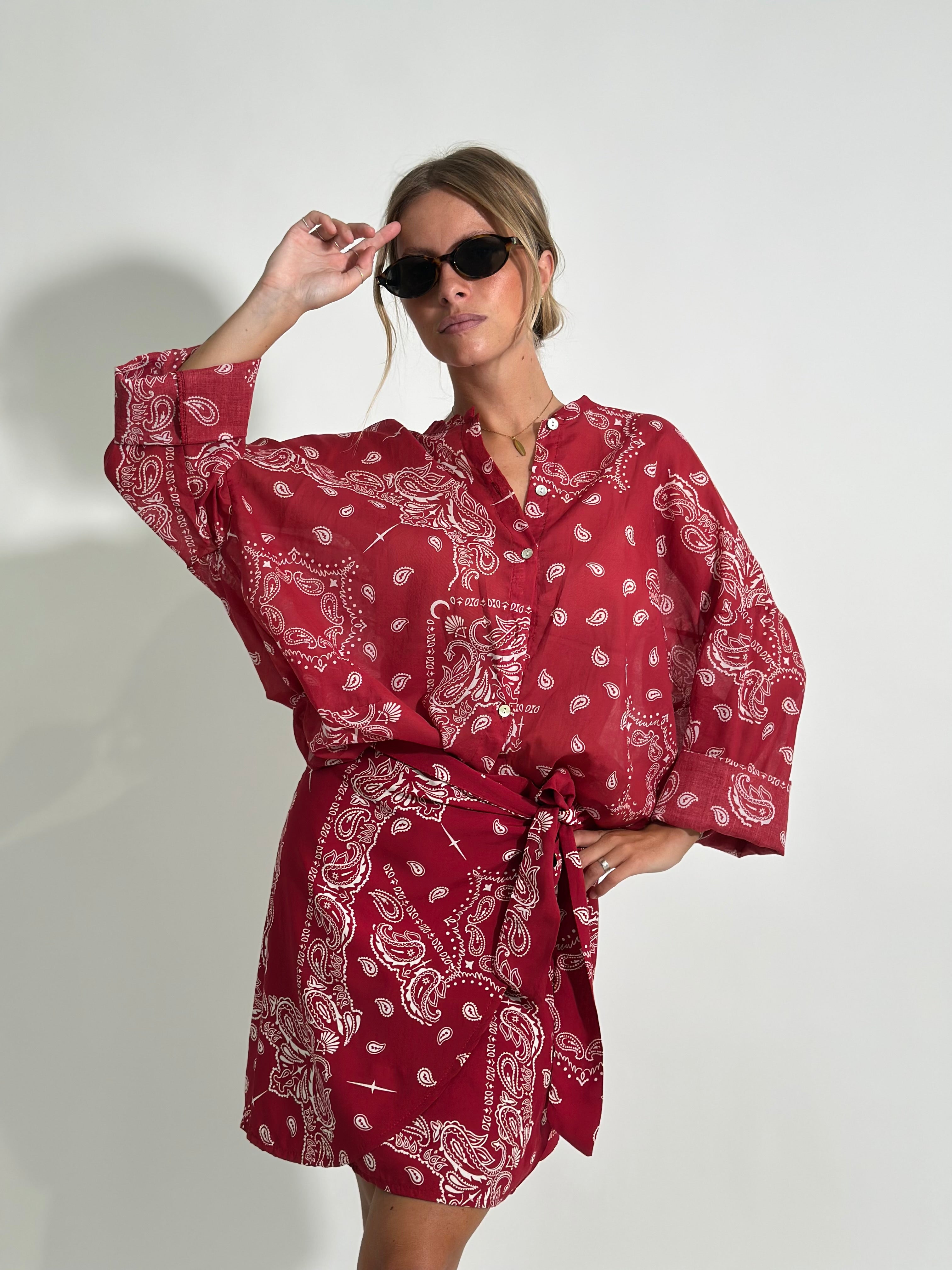 Gonna pareo corta bandana 26271 ROSSO