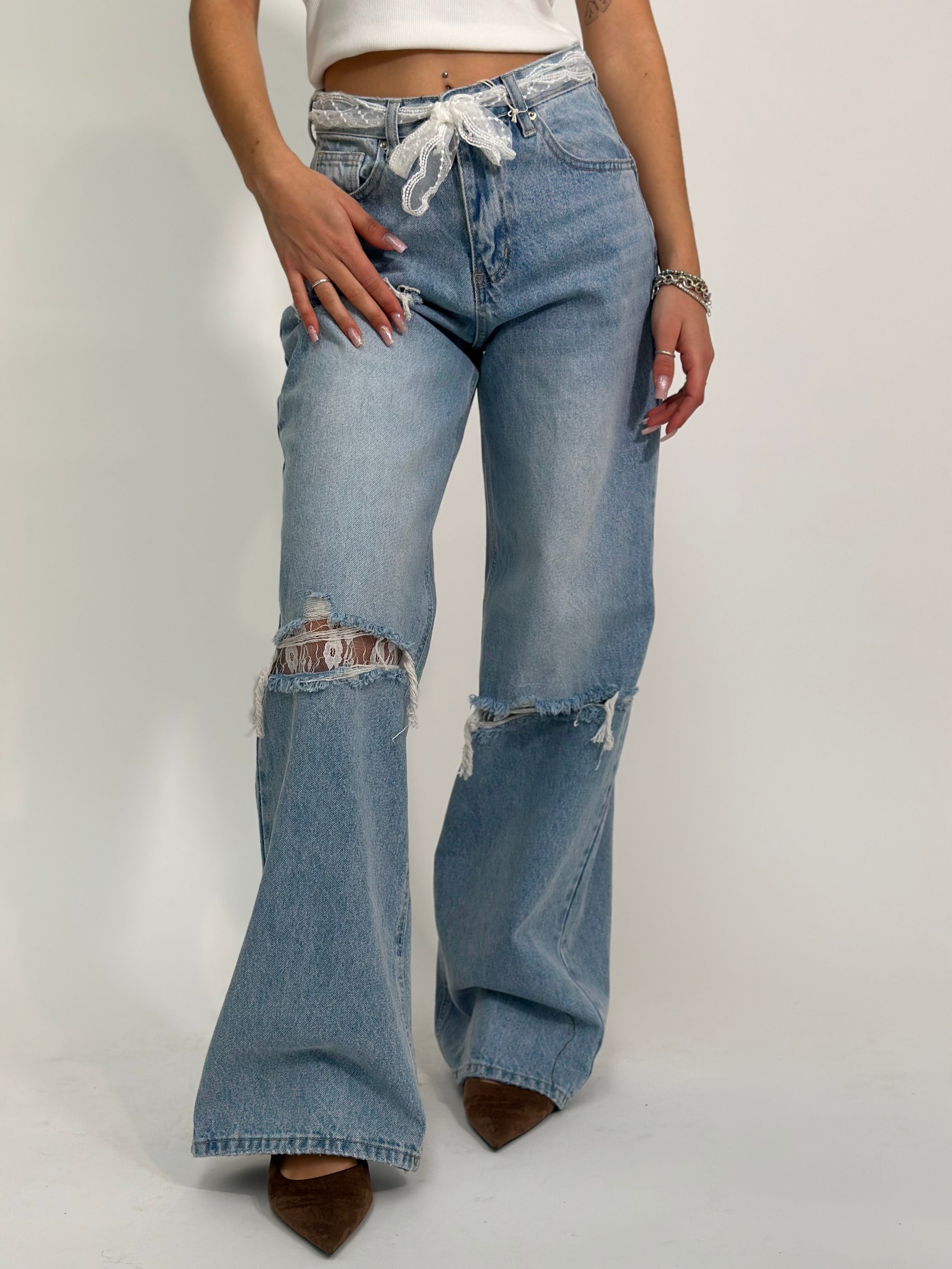 Jeans pizzo+ rotture 103
