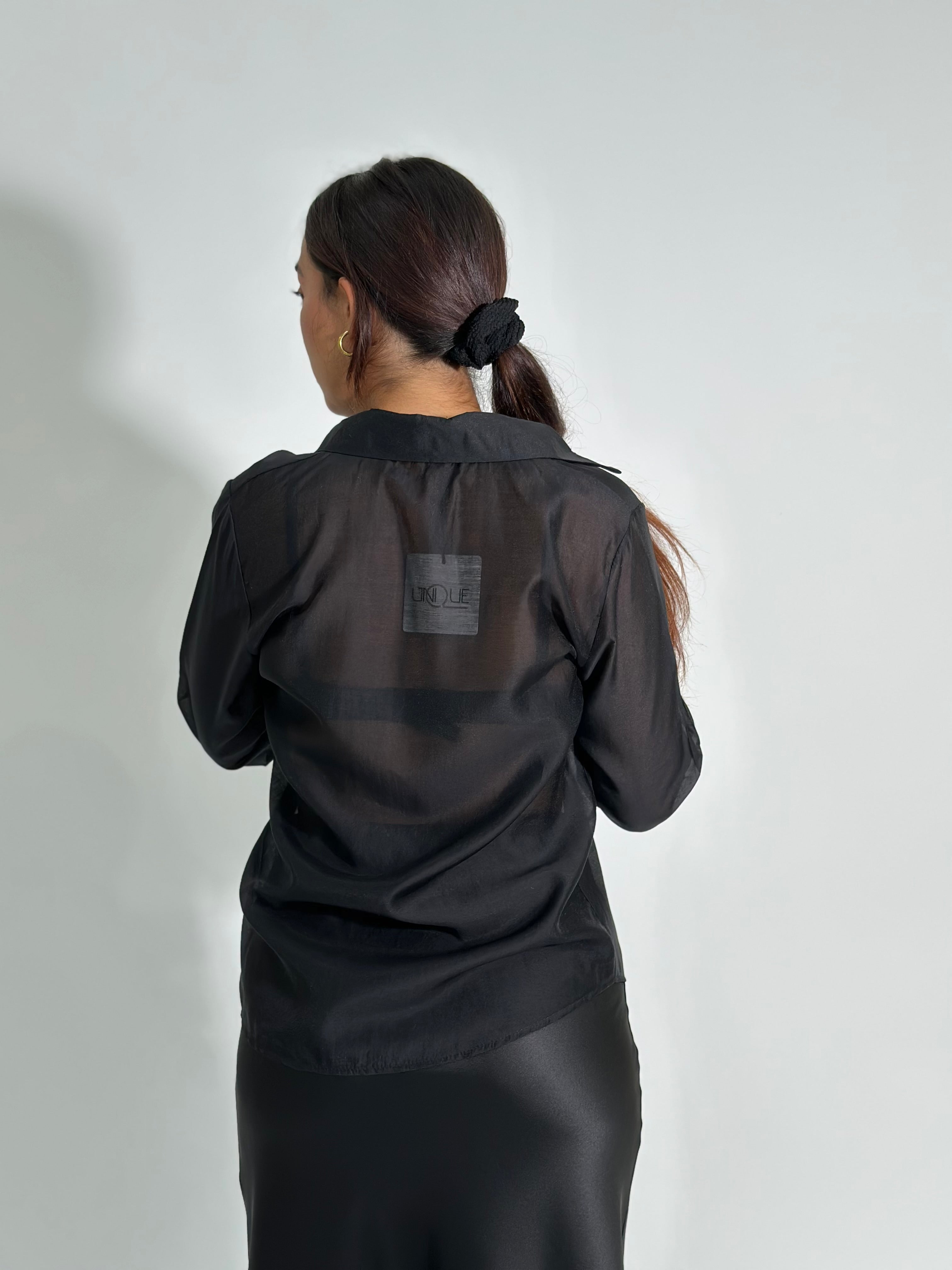Camicia tencel 7988 NERO