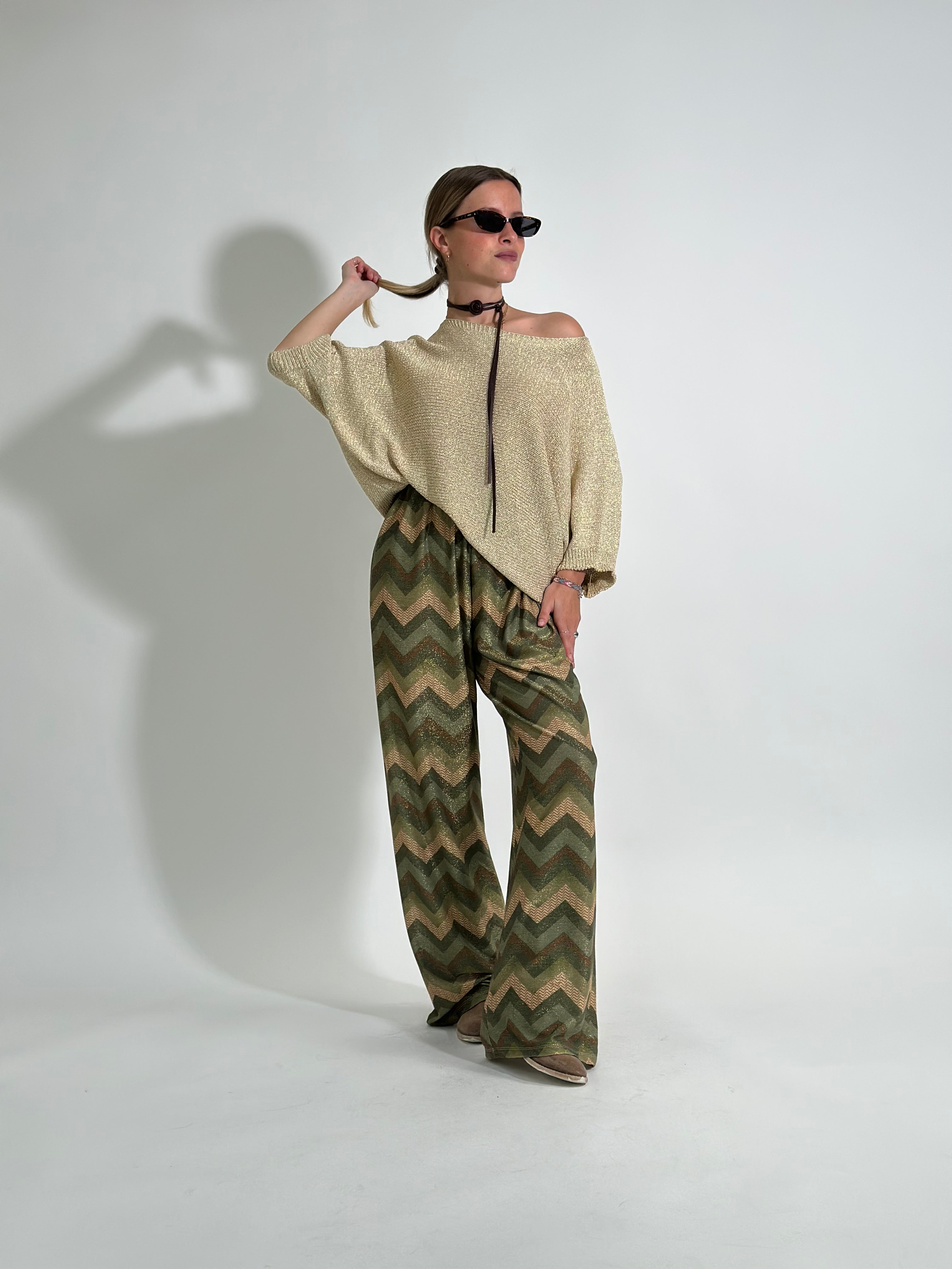Pantalone lurex 1795 VERDE