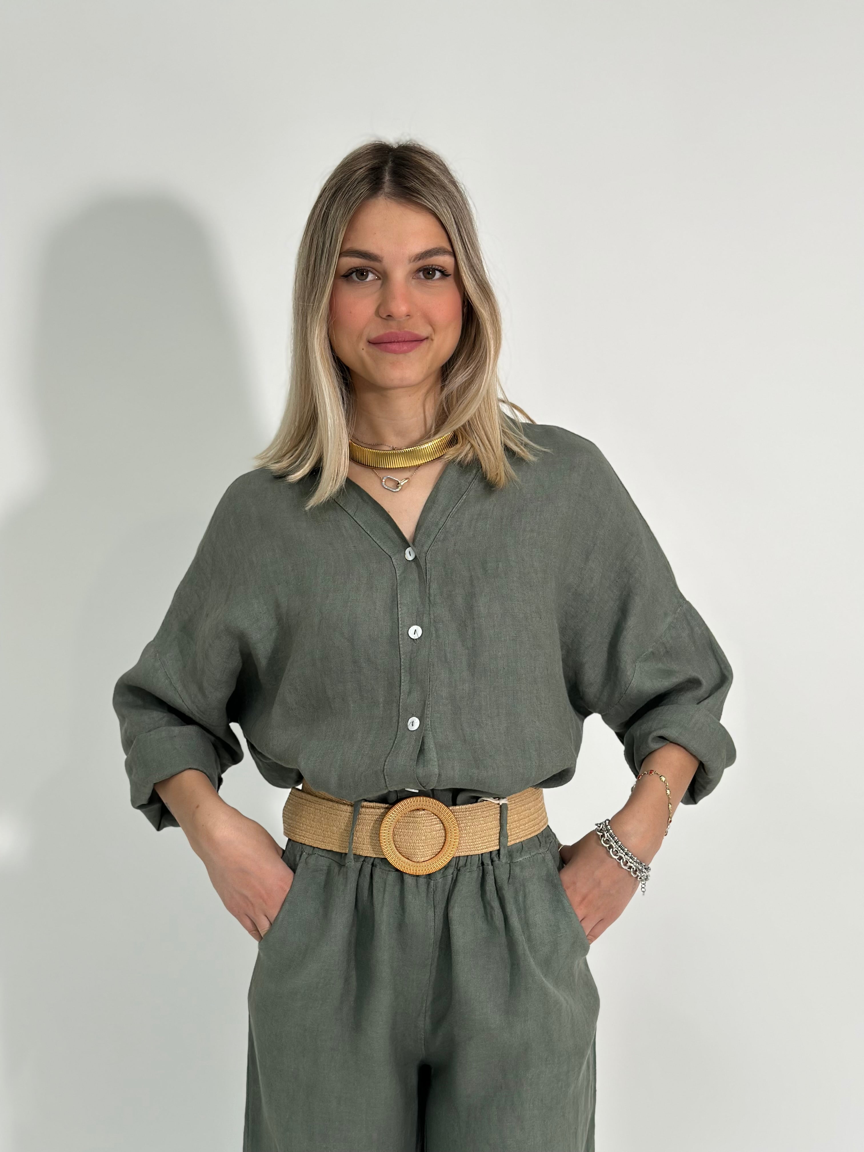 Camicia lino over 89303
