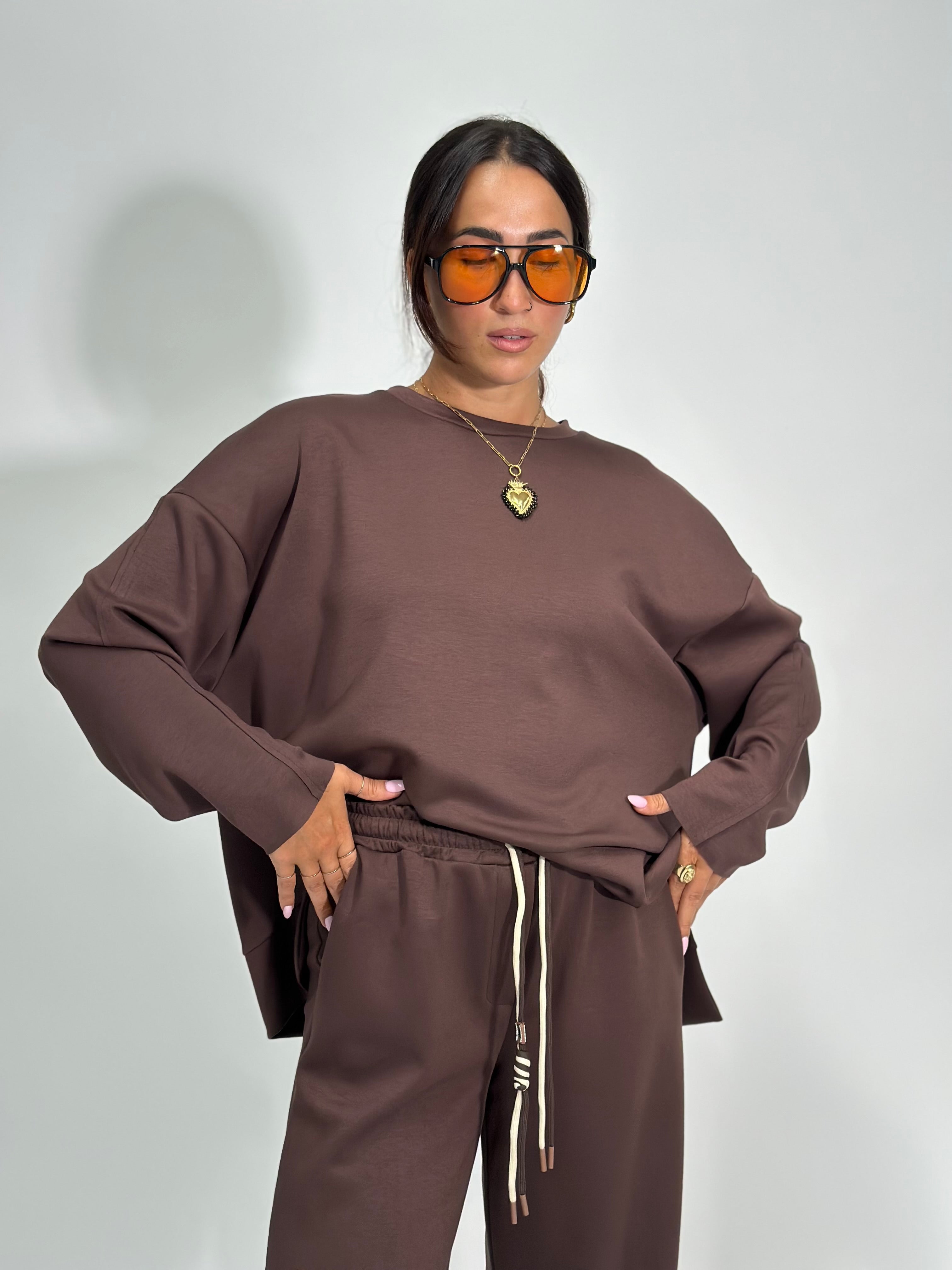 Felpa viscosa 27580 MARRONE
