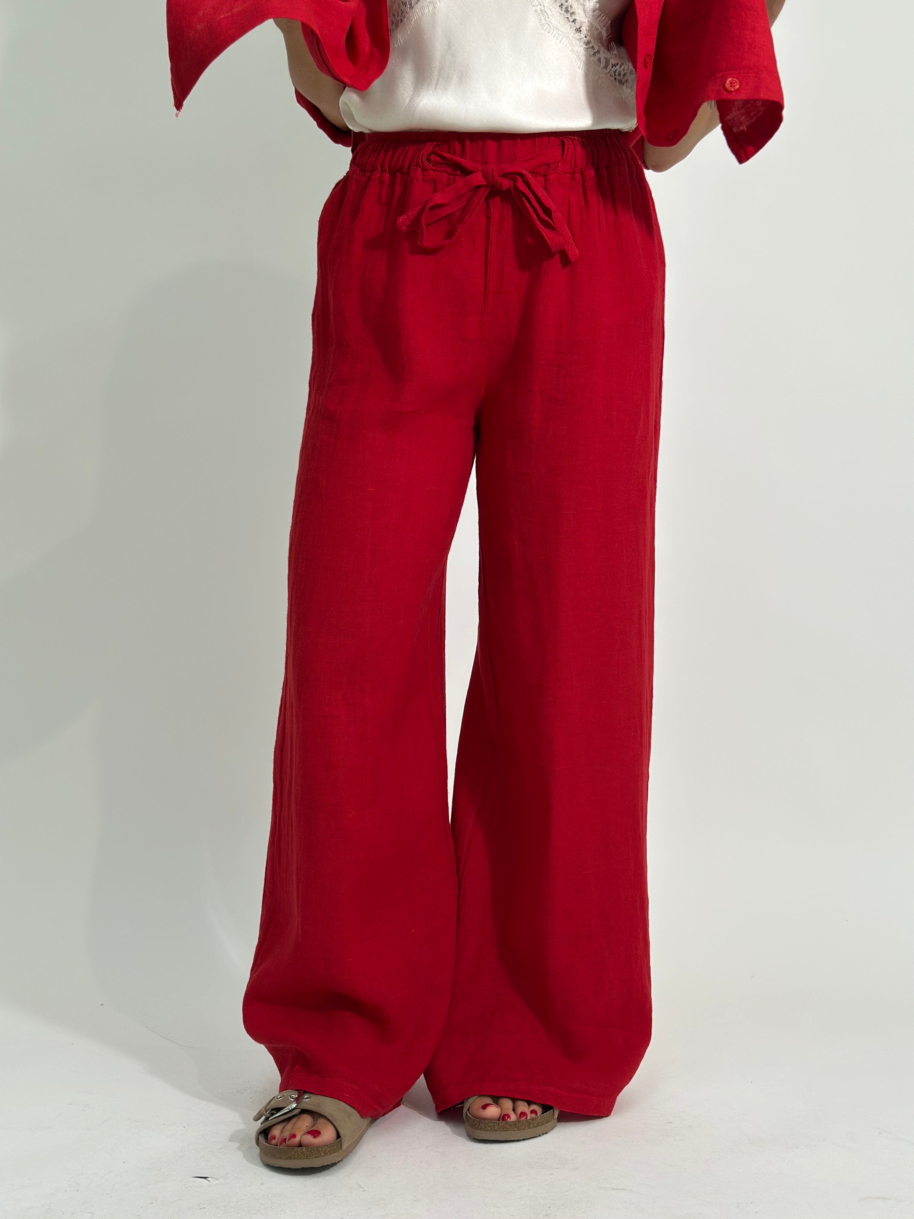 Pantalone puro lino 23825