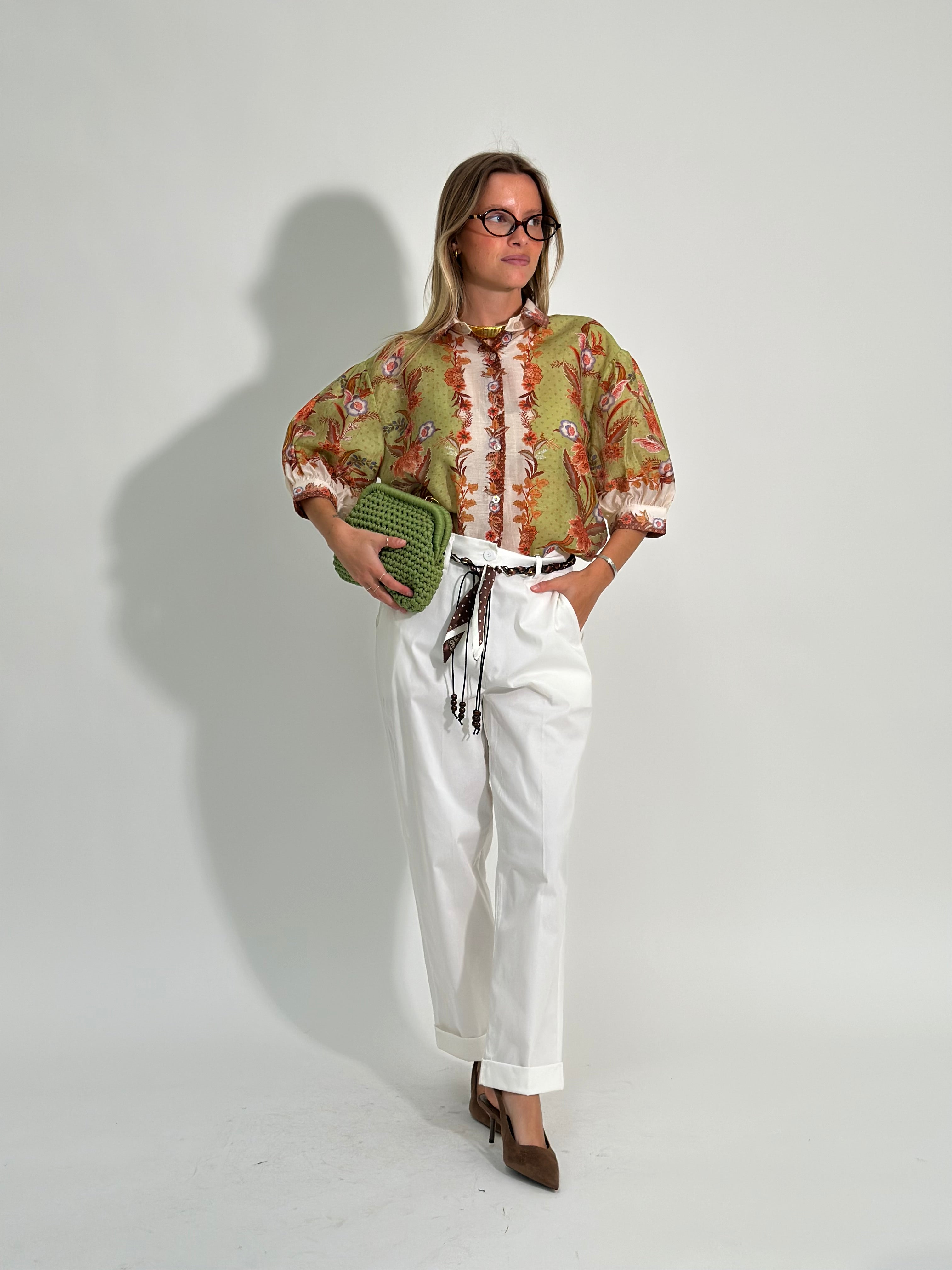 Pantalone sigaretta 83078 BIANCO