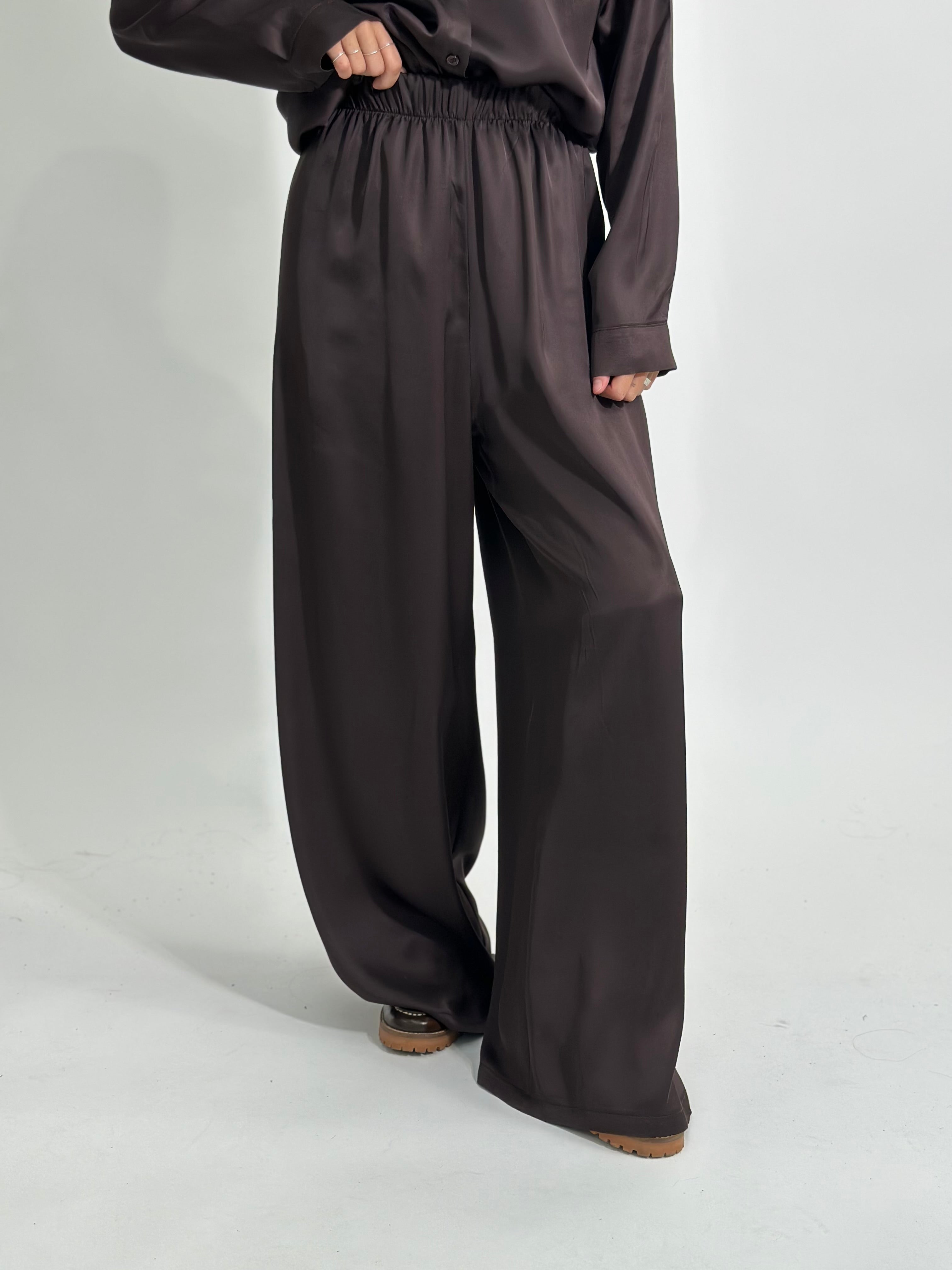 Pantalone fluido 2577 MARRONE