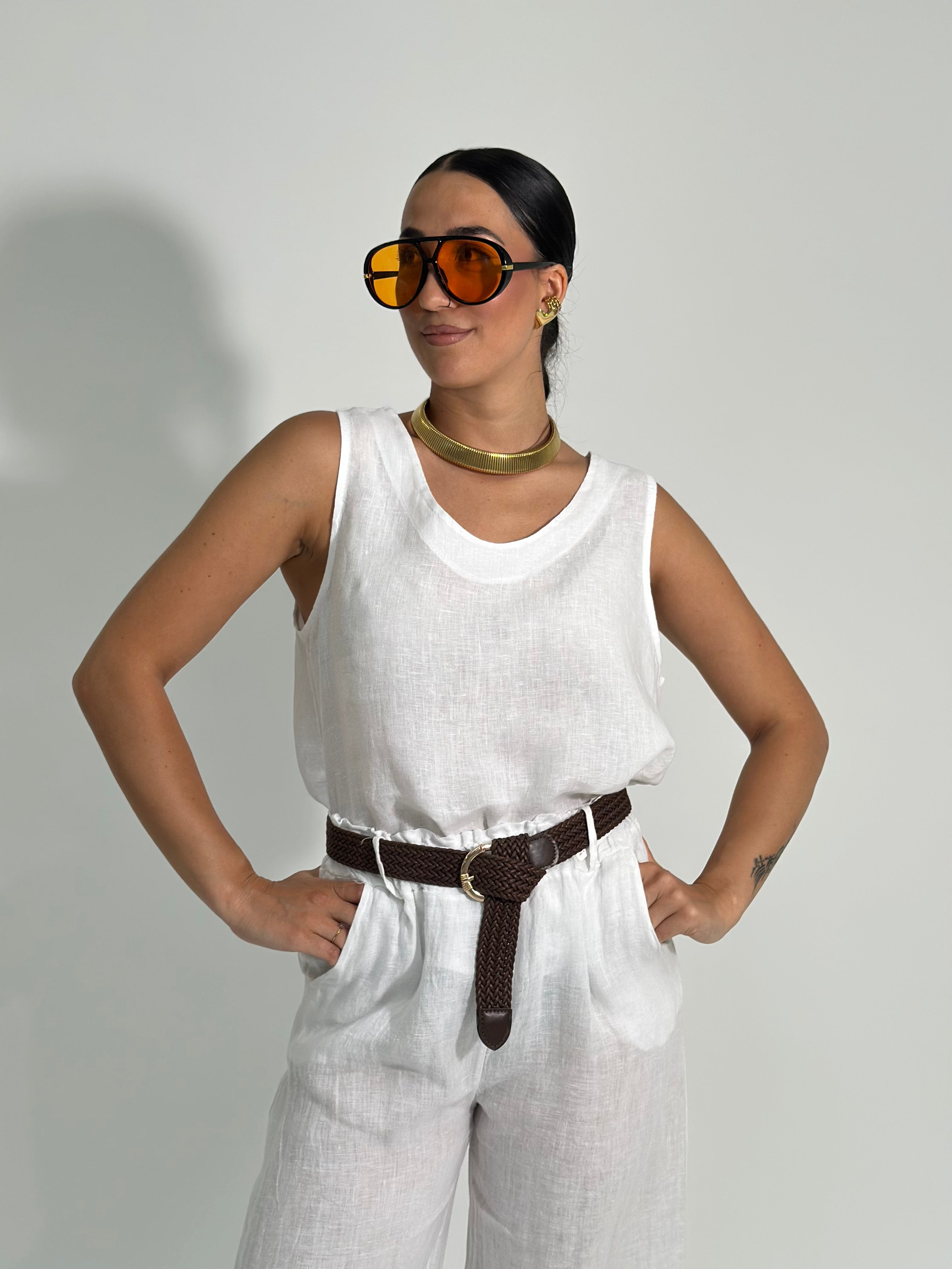 Canotta lino 10706