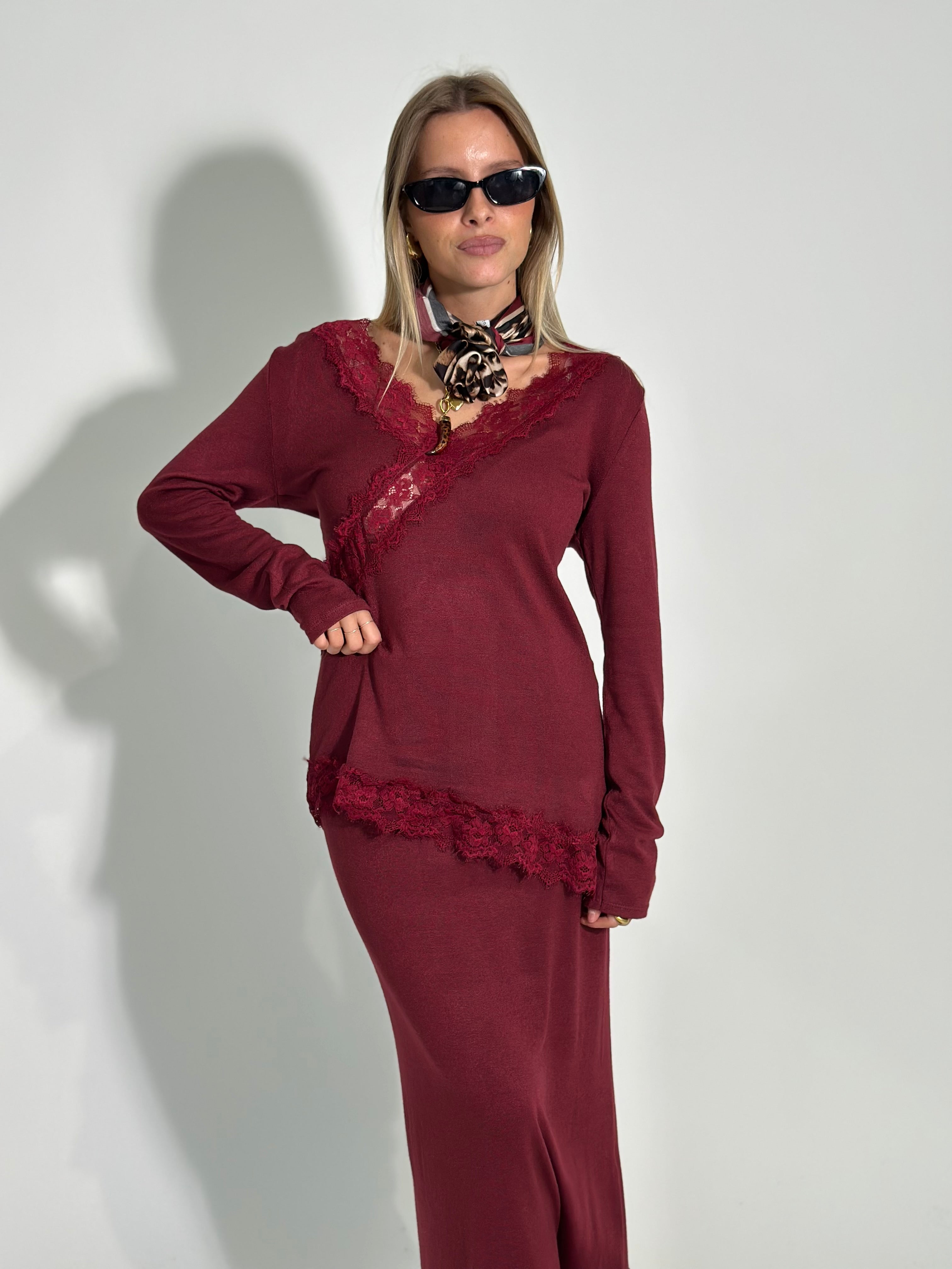 Maglia V pizzo 60550