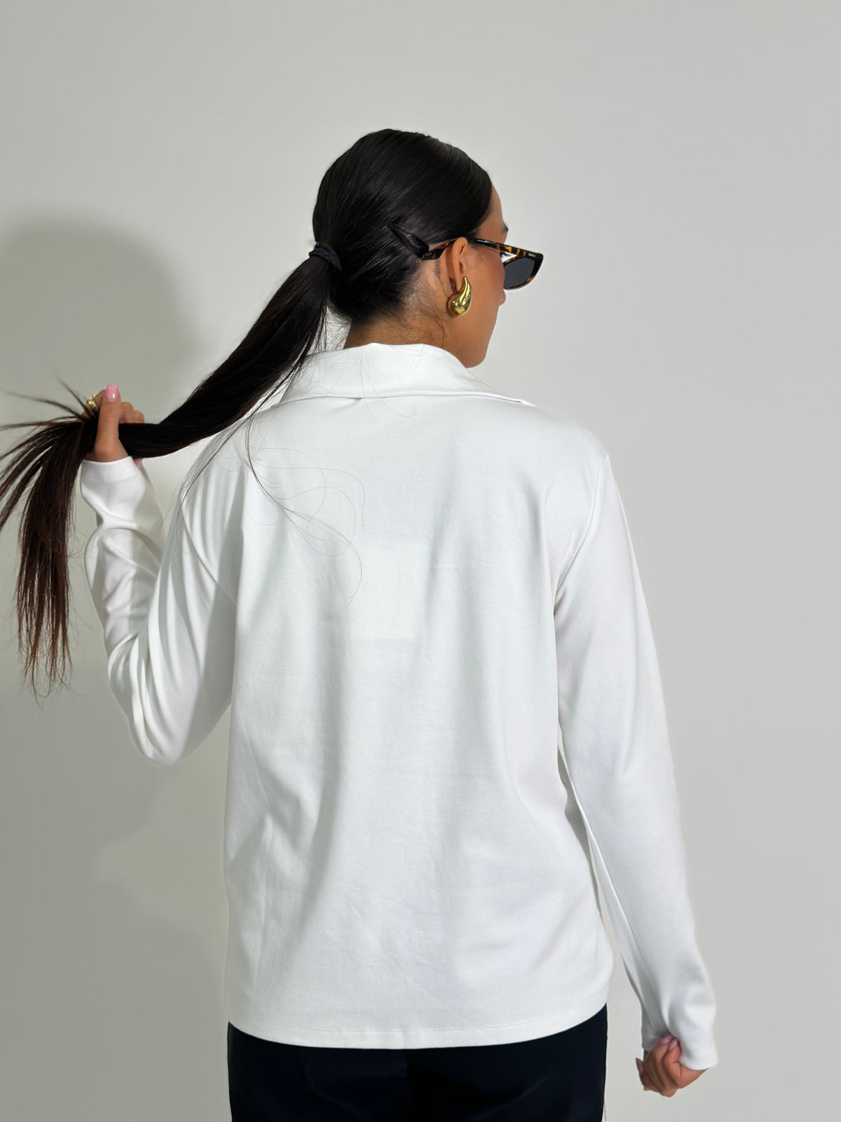 Maglia collo diagonale 260321 BIANCO