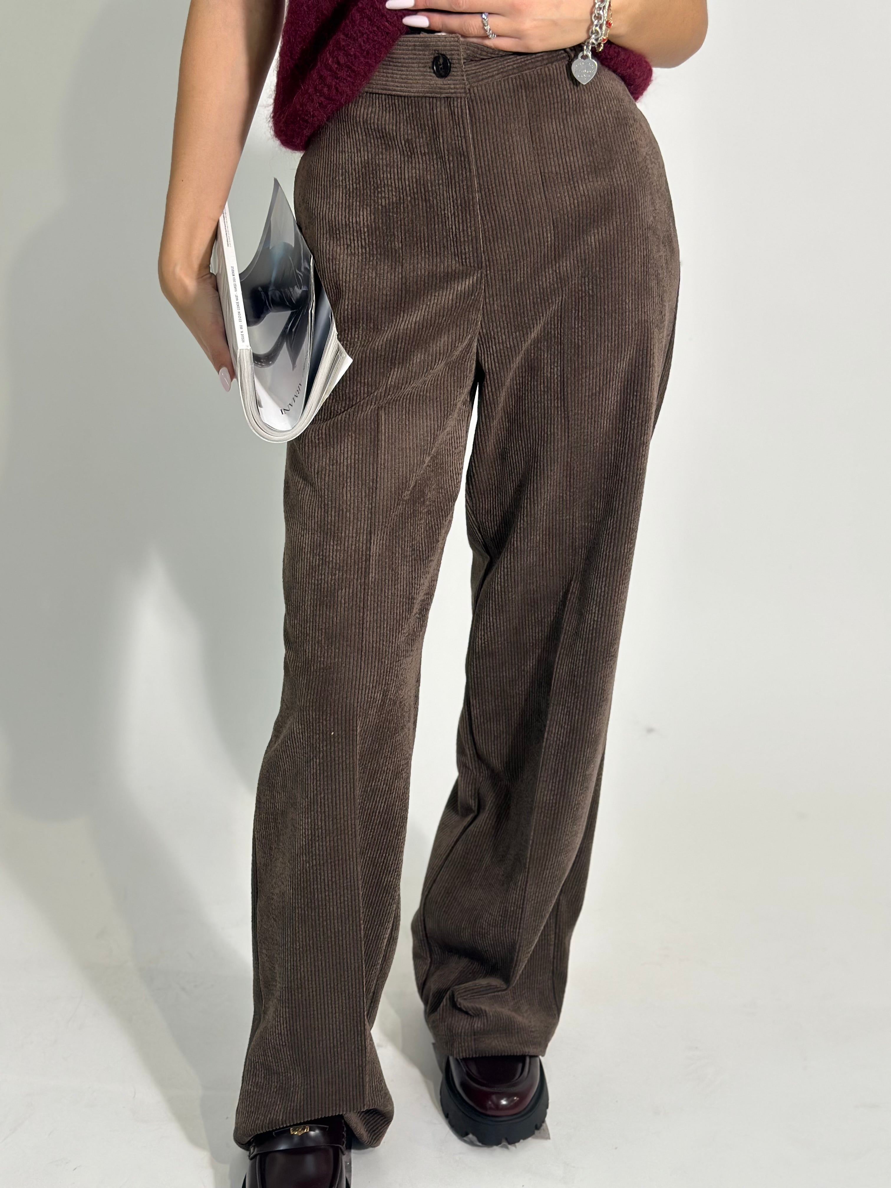 Pantalone velluto 7016 MORO