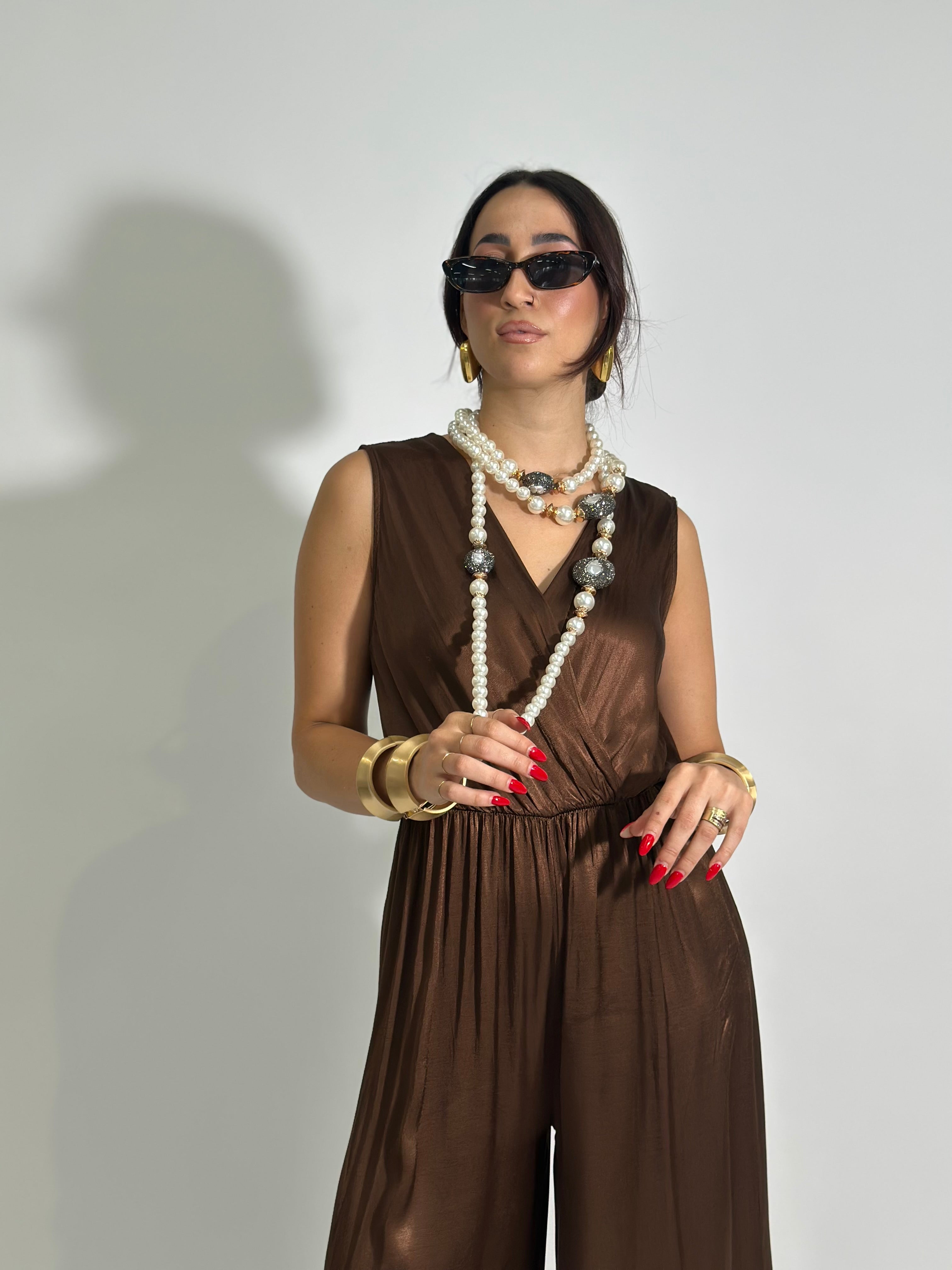Tuta satin 6508 BROWN