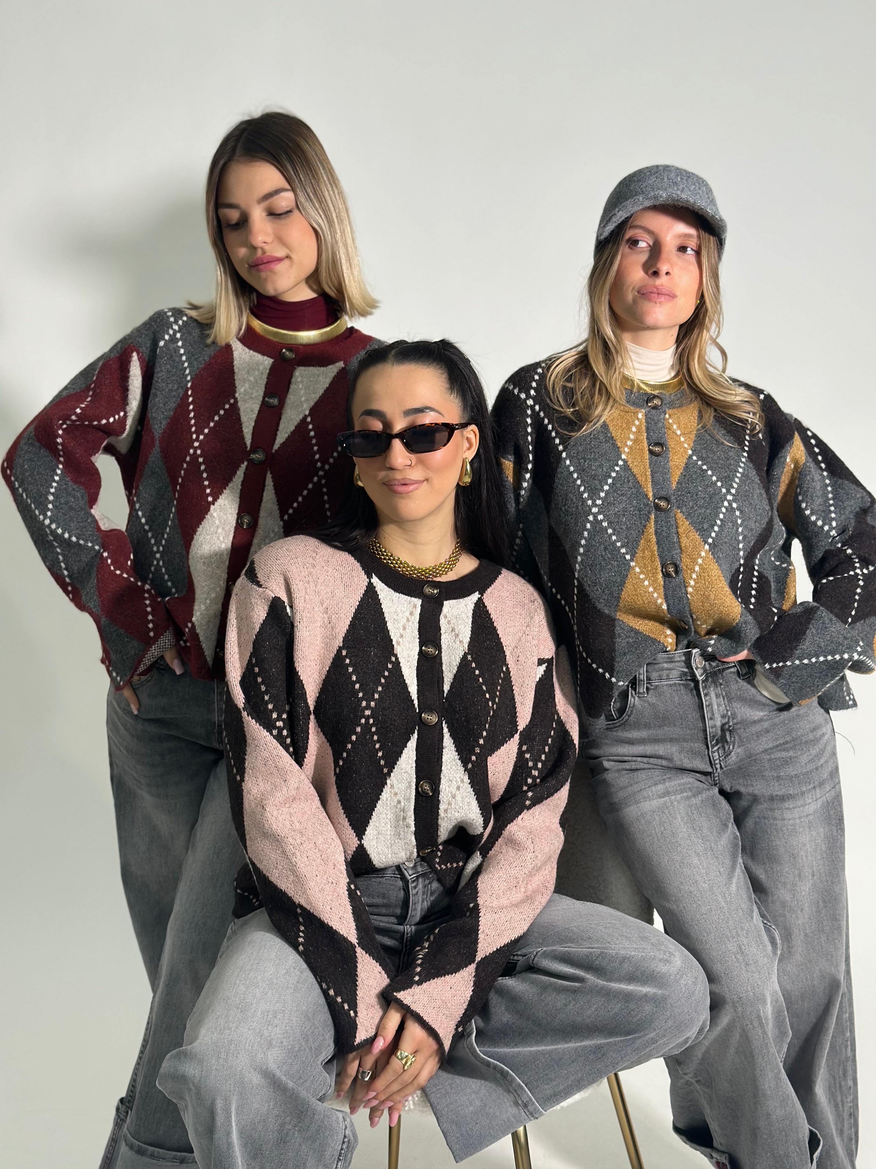 Maglia bottoni rombi 2597