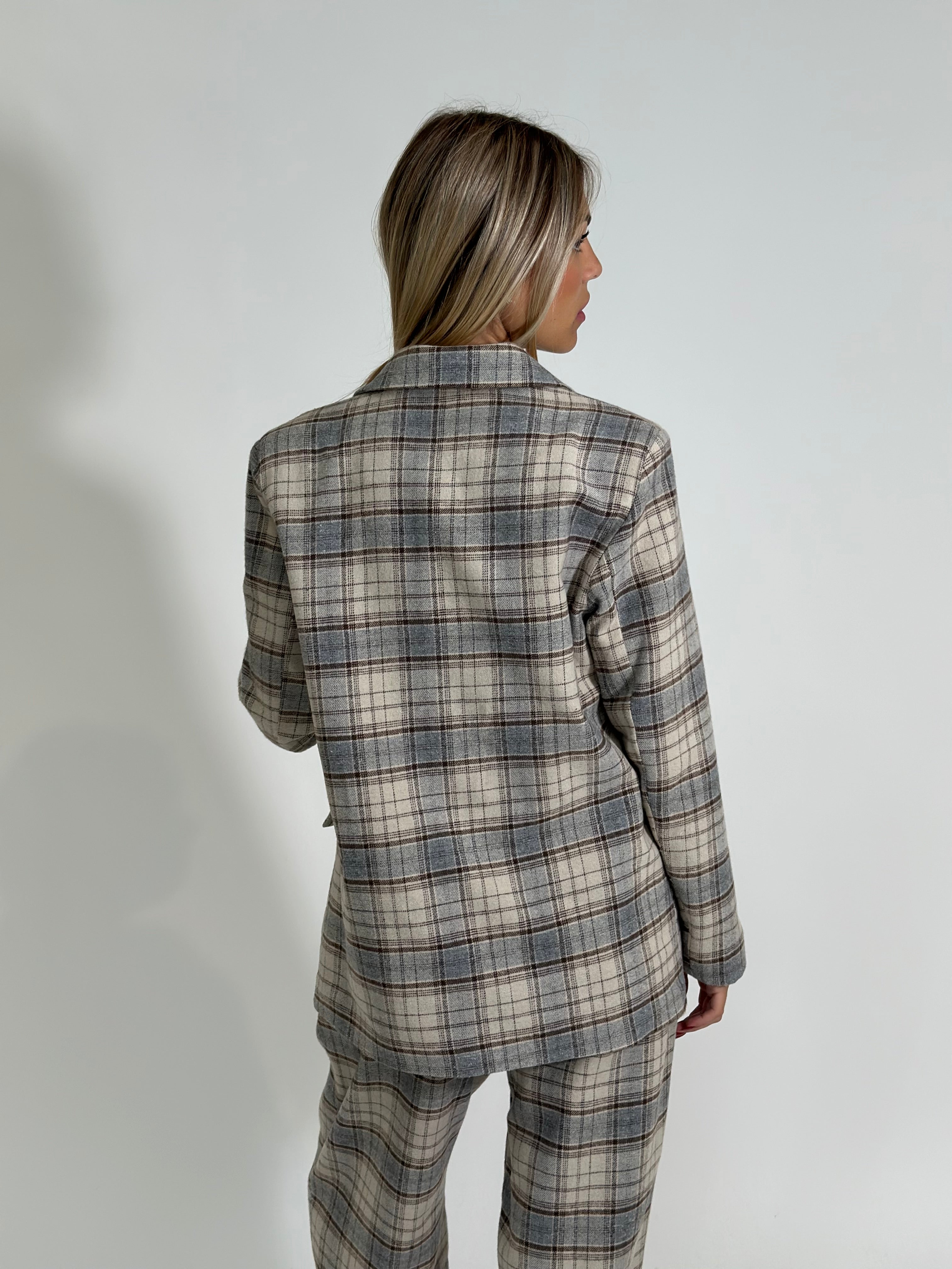Giacca check spille 25131