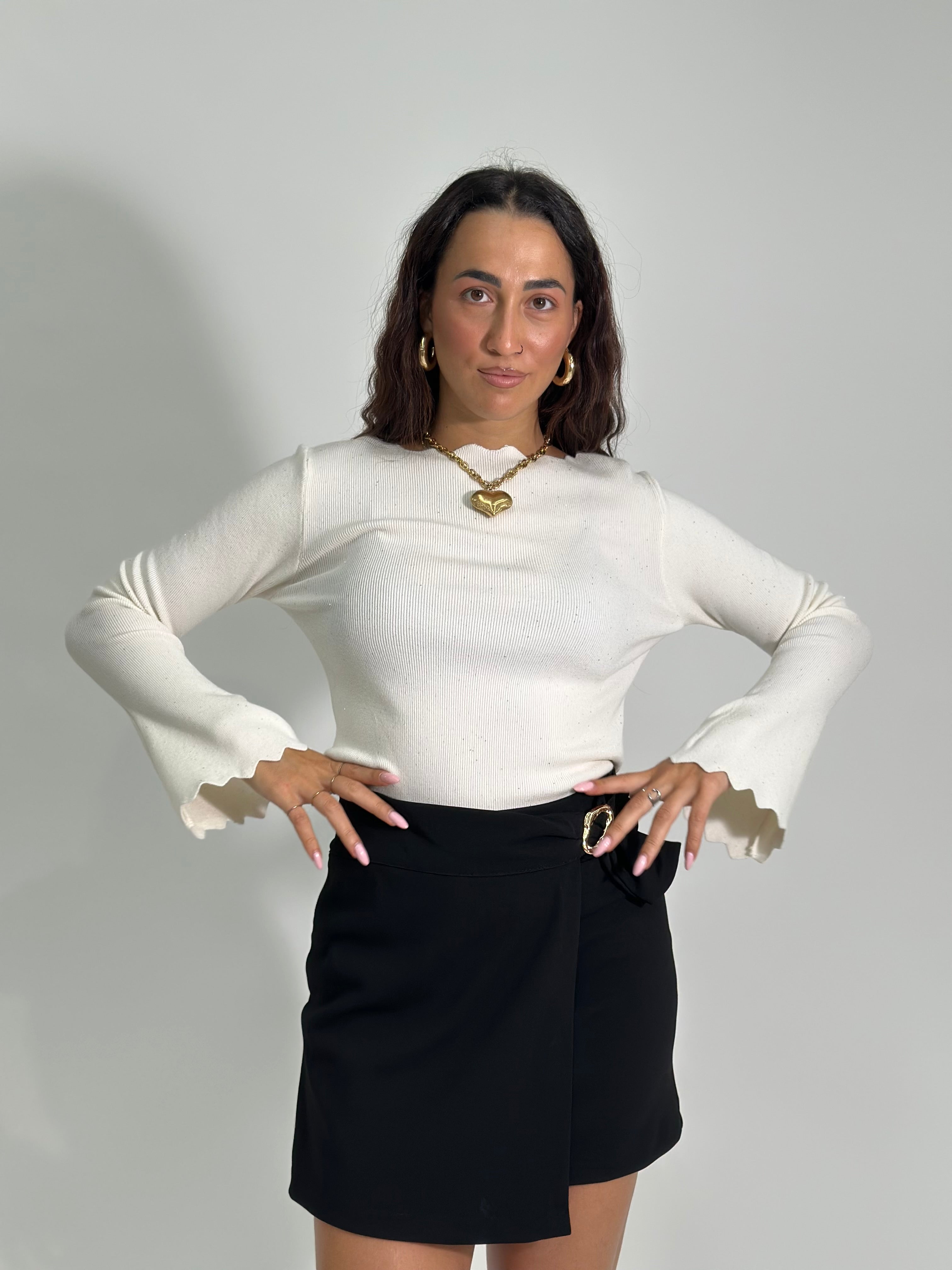 Maglia smerlo NZ5513 PANNA