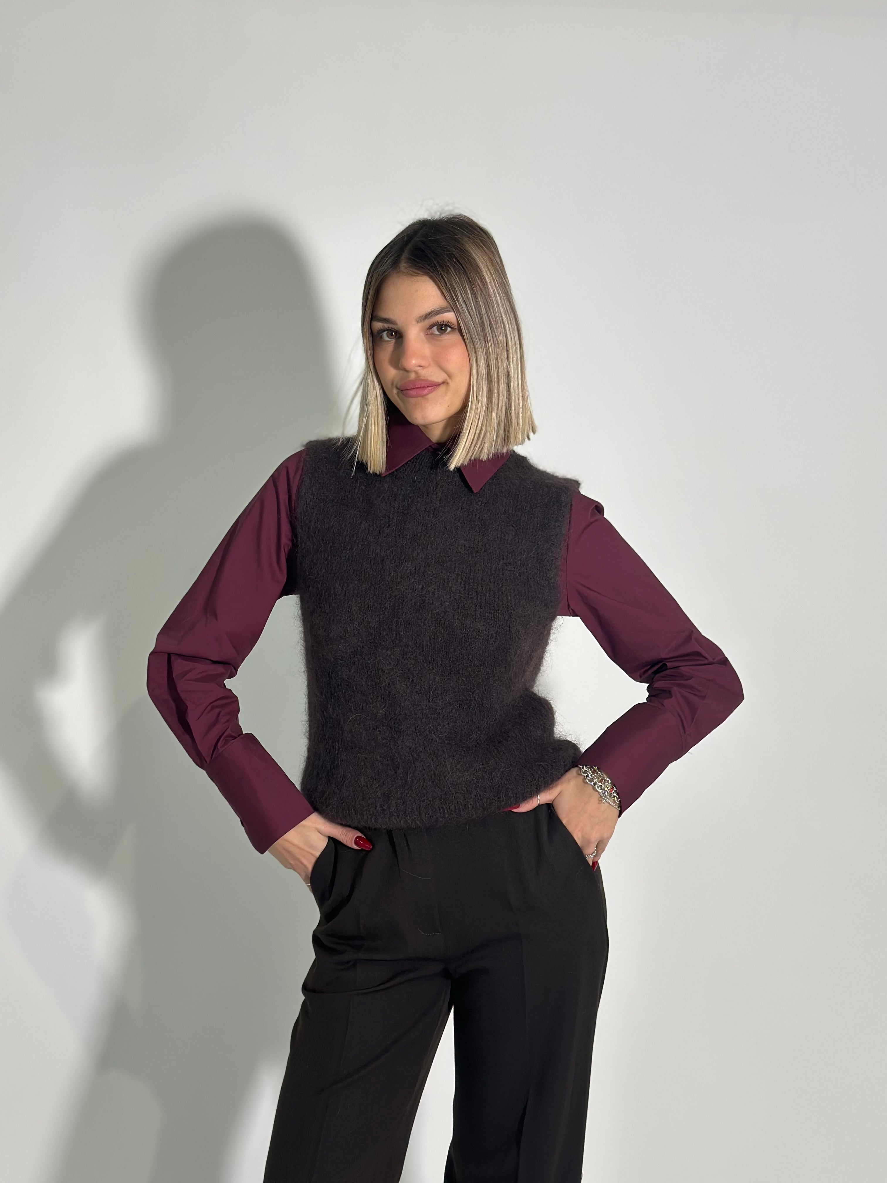 Gilet alpaca 25091 MORO