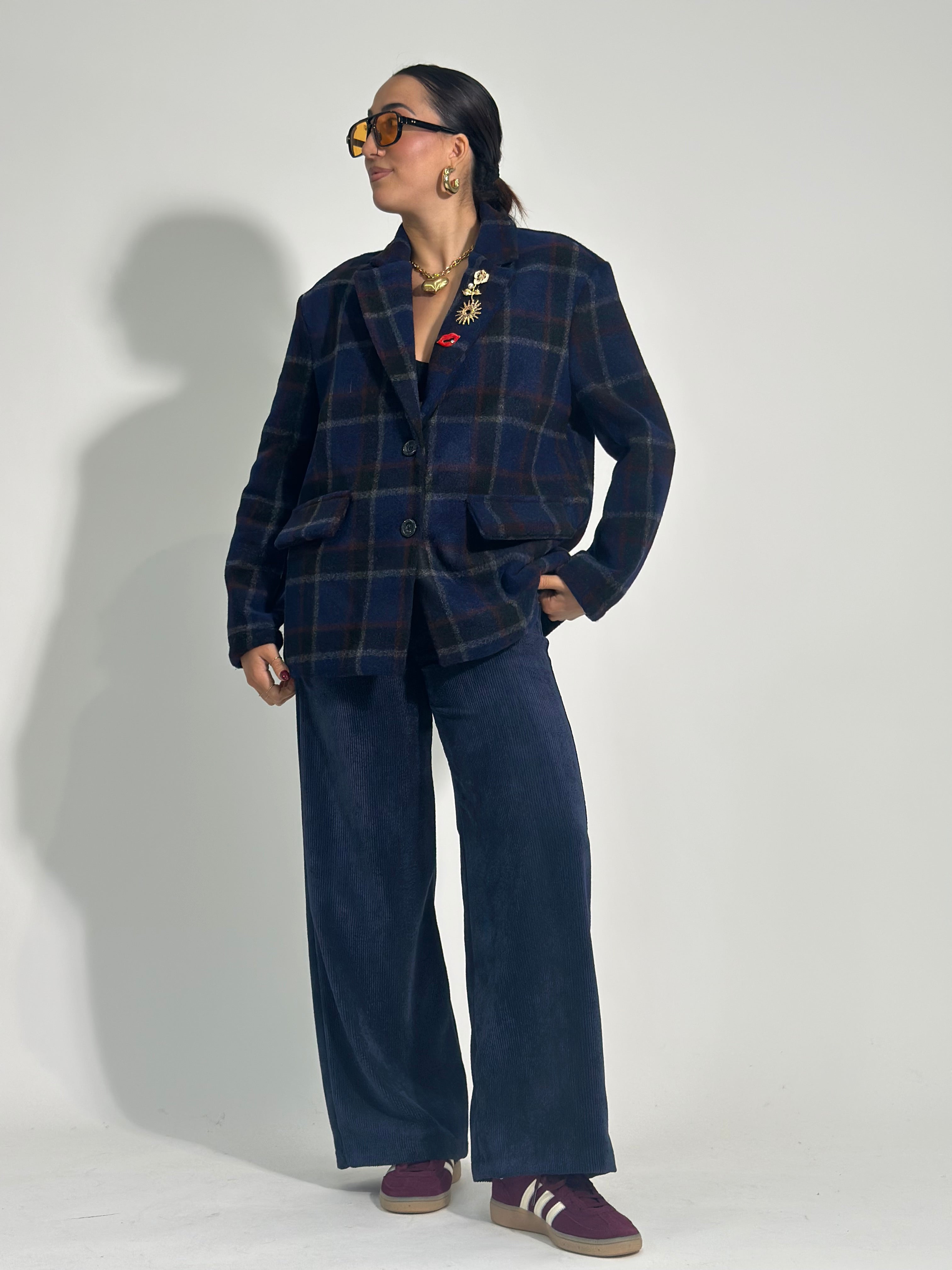 Pantalone velluto 3570 BLU