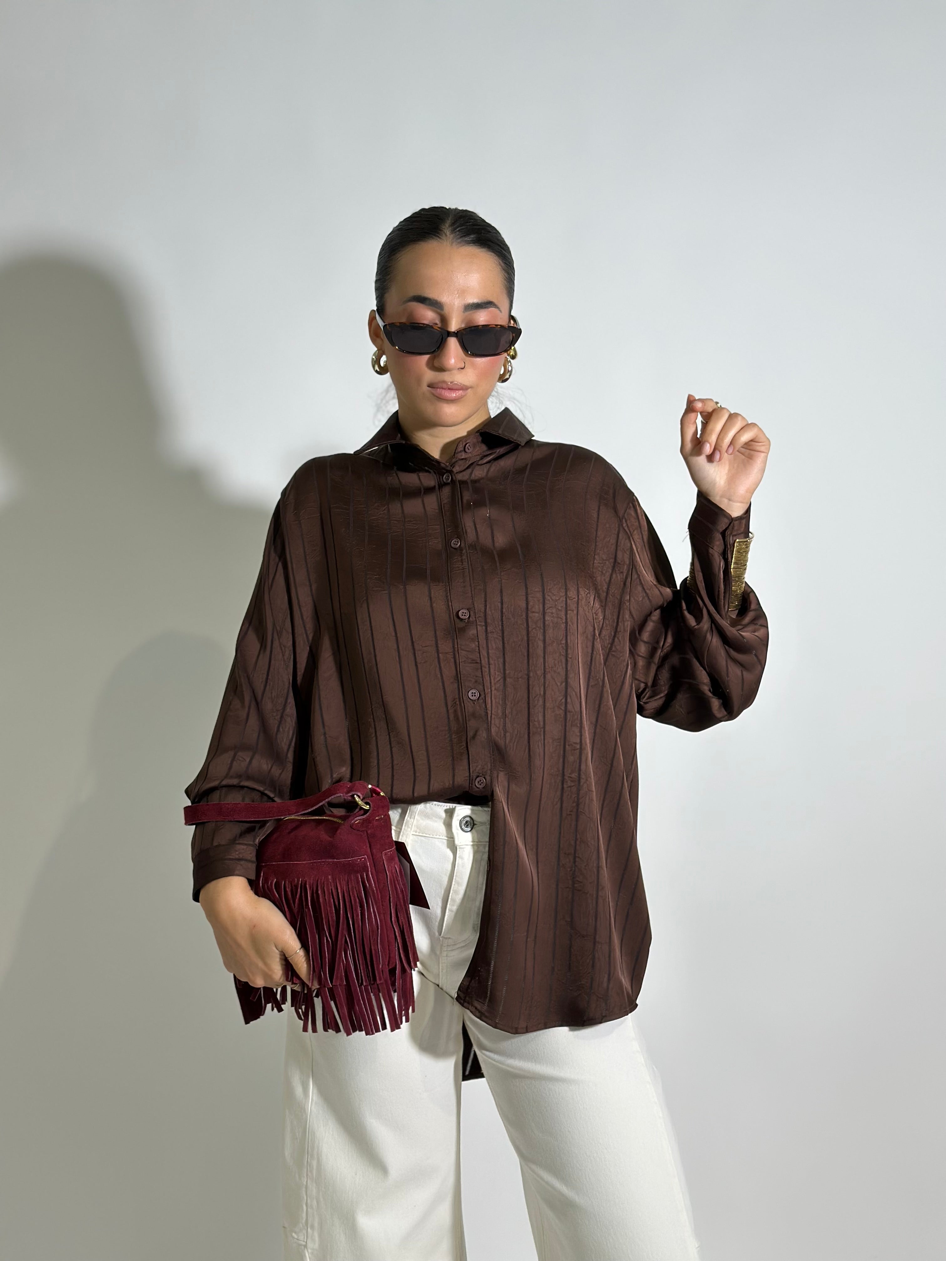 Camicia satin ottoman 2584 MORO