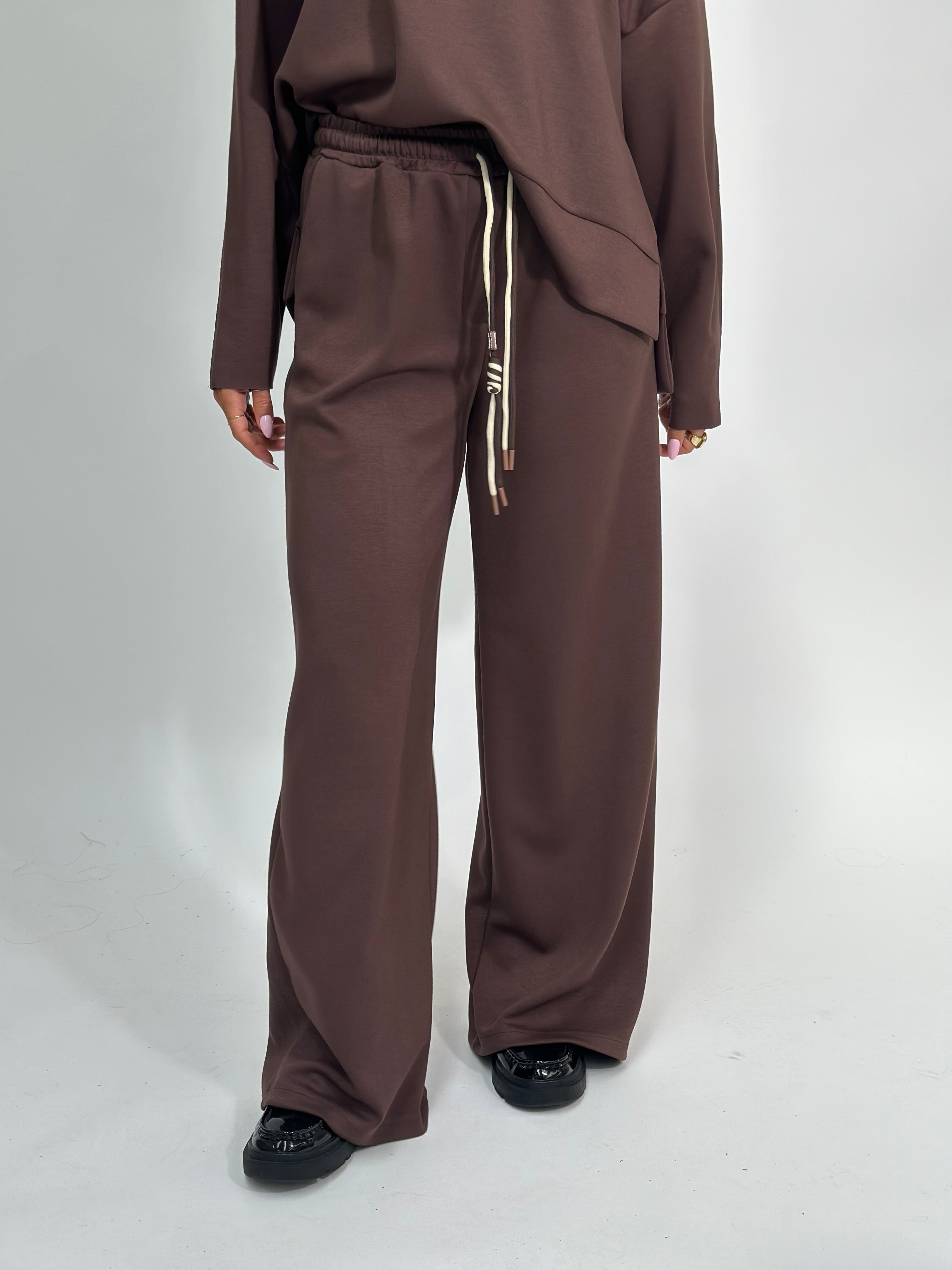 Pantalone culisse 25413 MARRONE