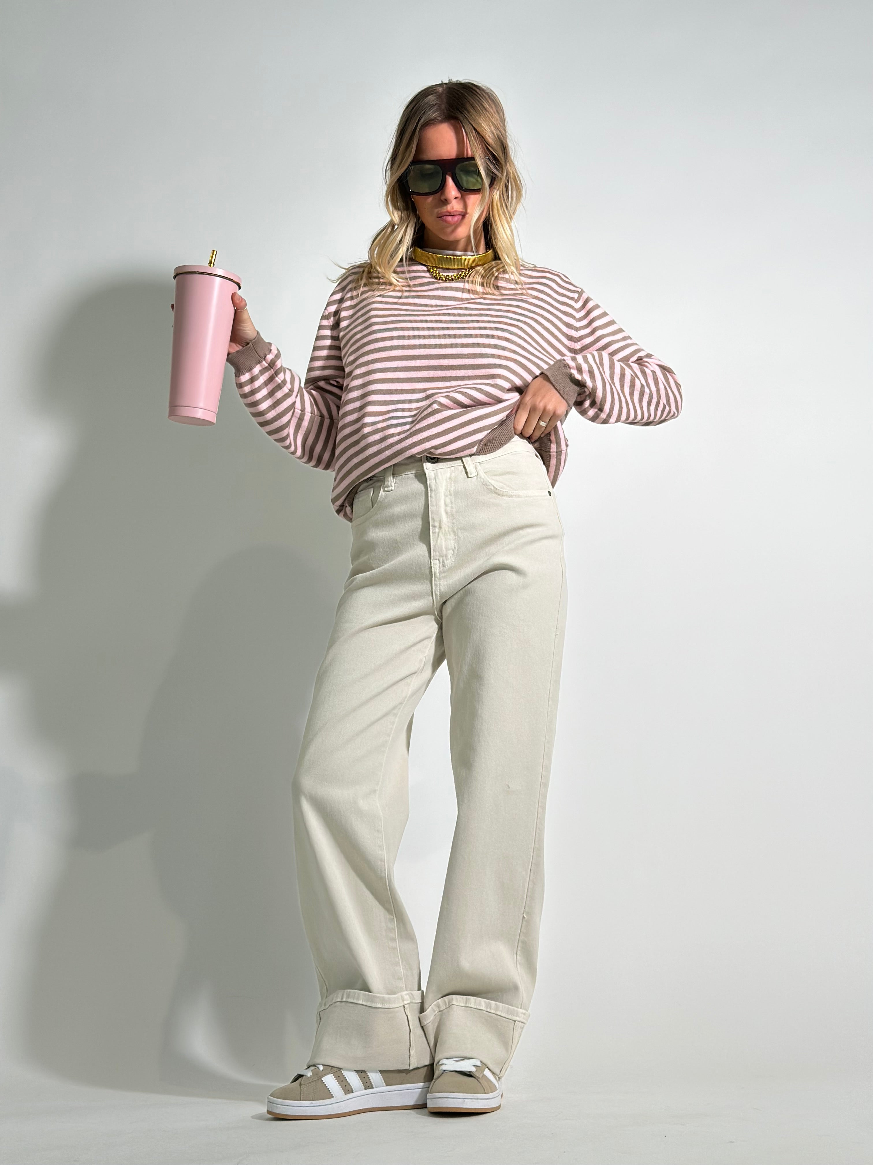 Jeans denim colorato 1383-18 BEIGE