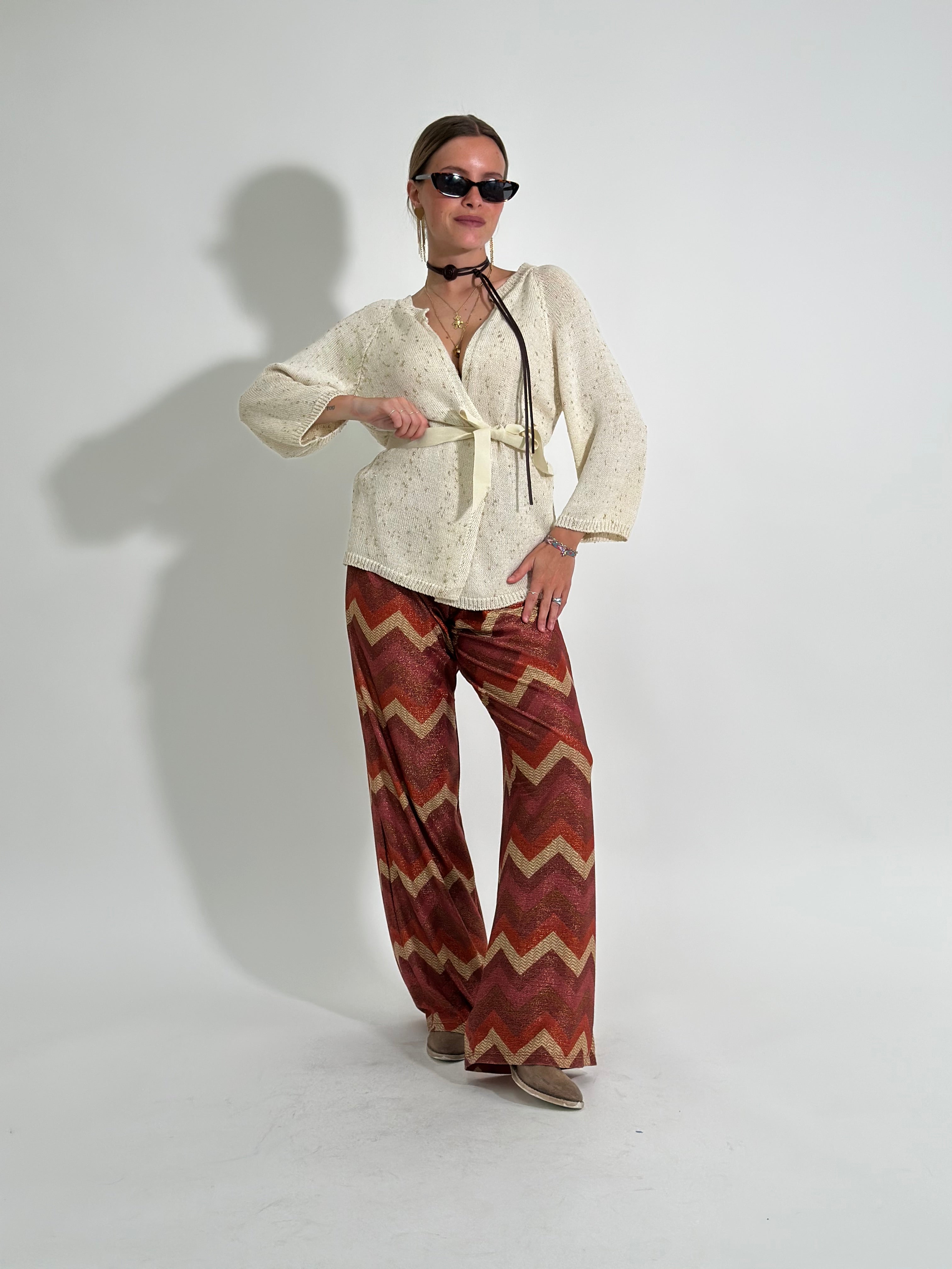 Pantalone lurex 1795 BURGUNDY