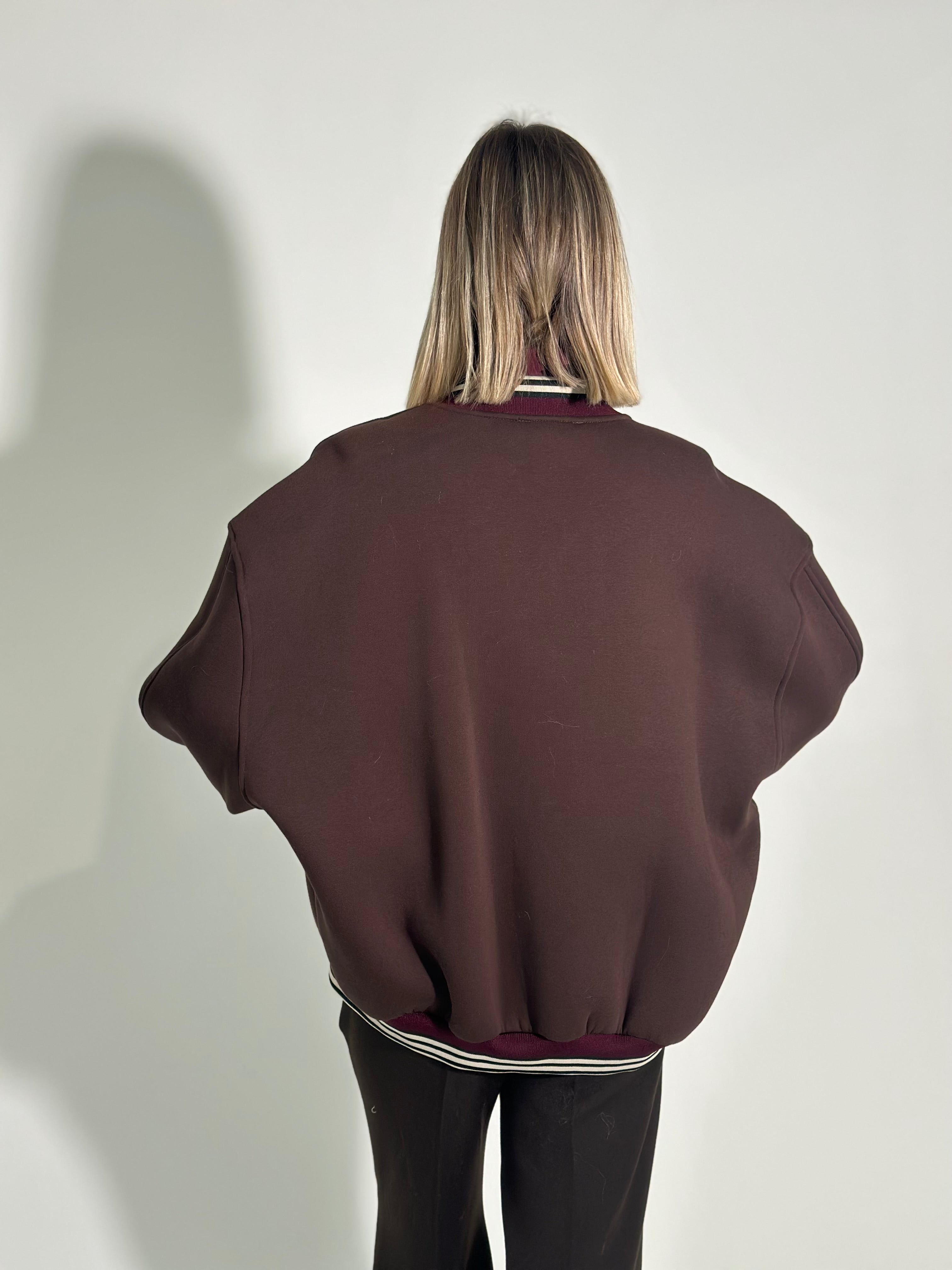 Giacca bomber felpata 3843 MORO