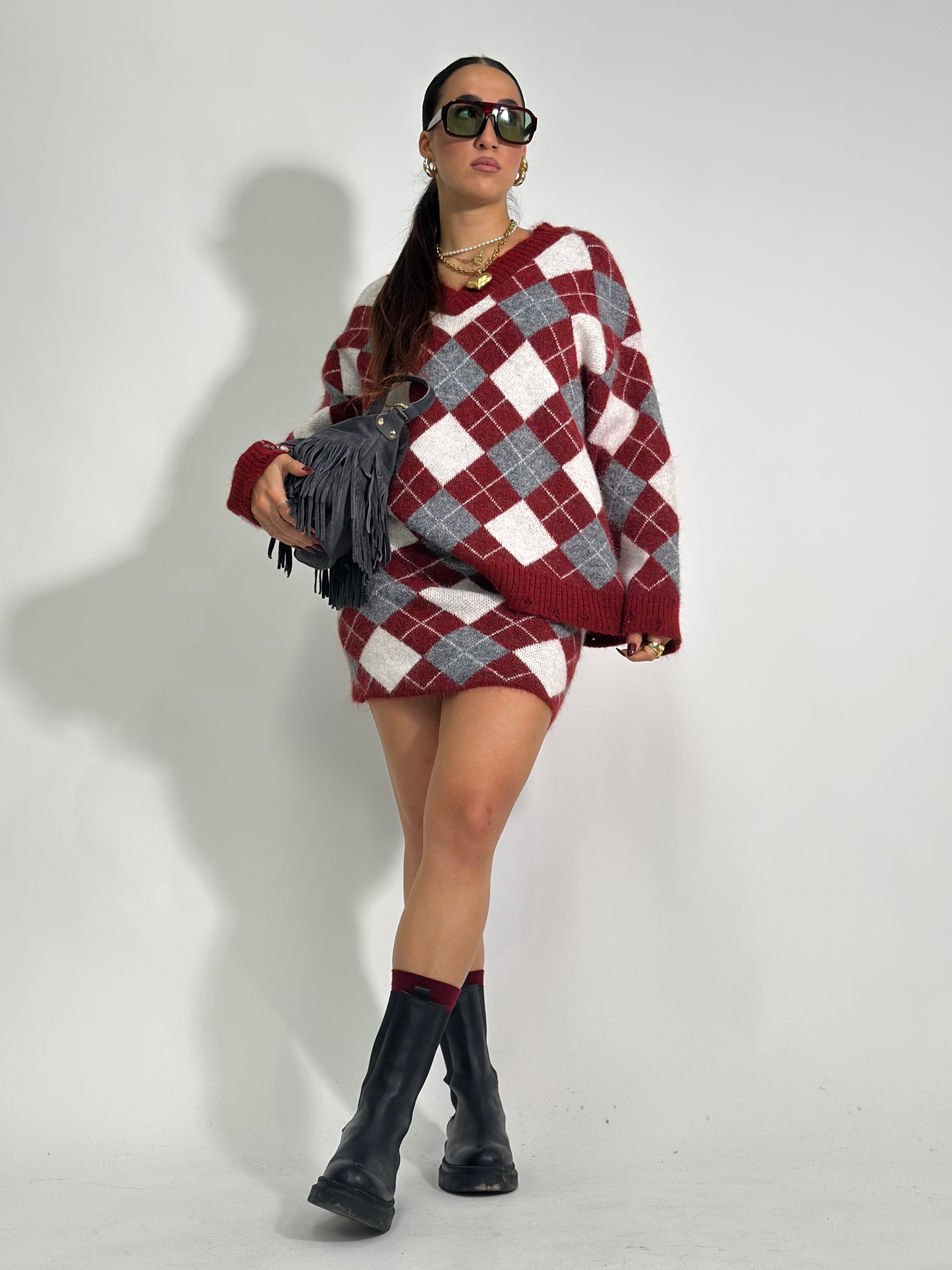 Completo rombi 2595 BURGUNDY