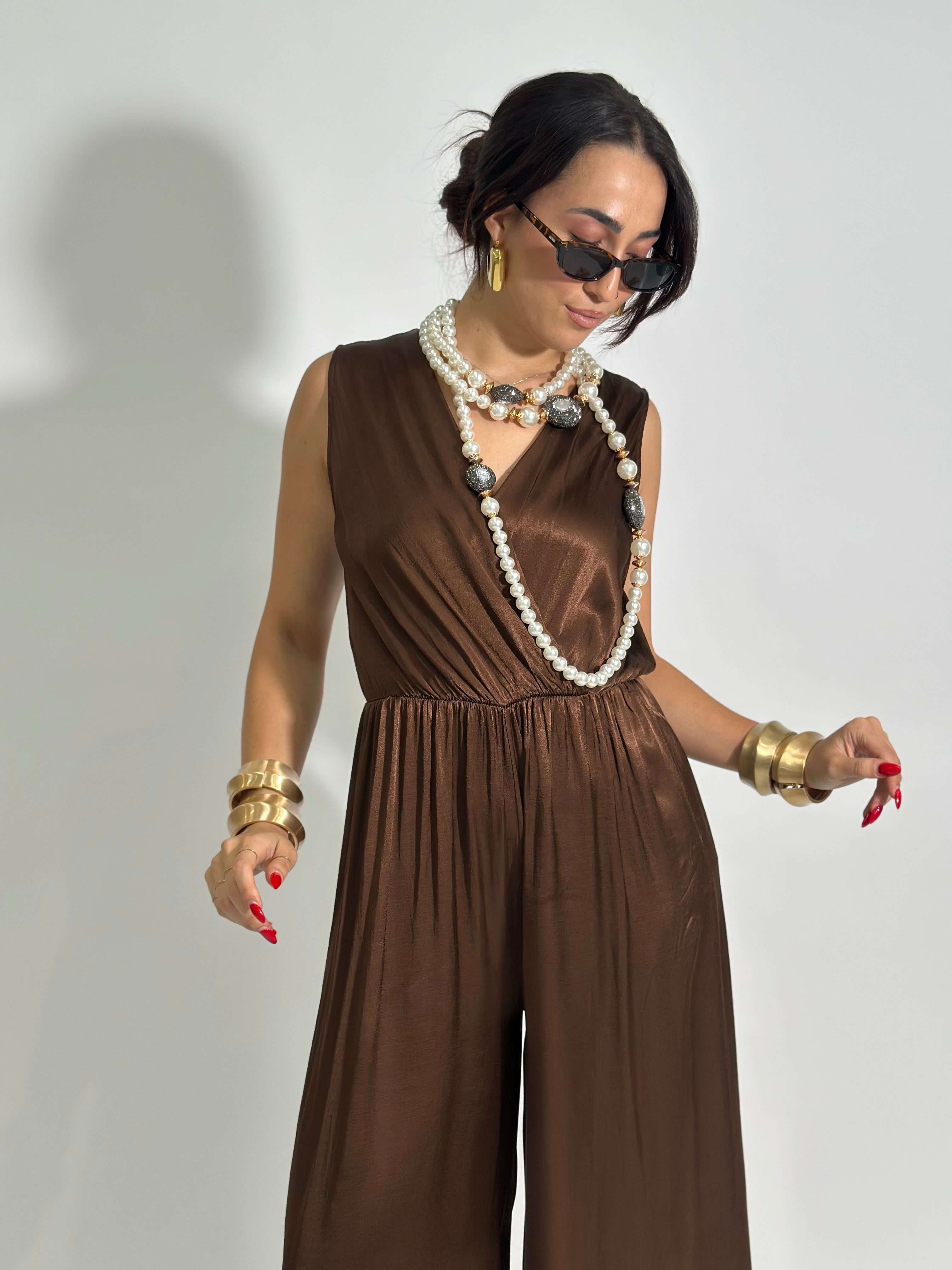 Tuta satin 6508 BROWN