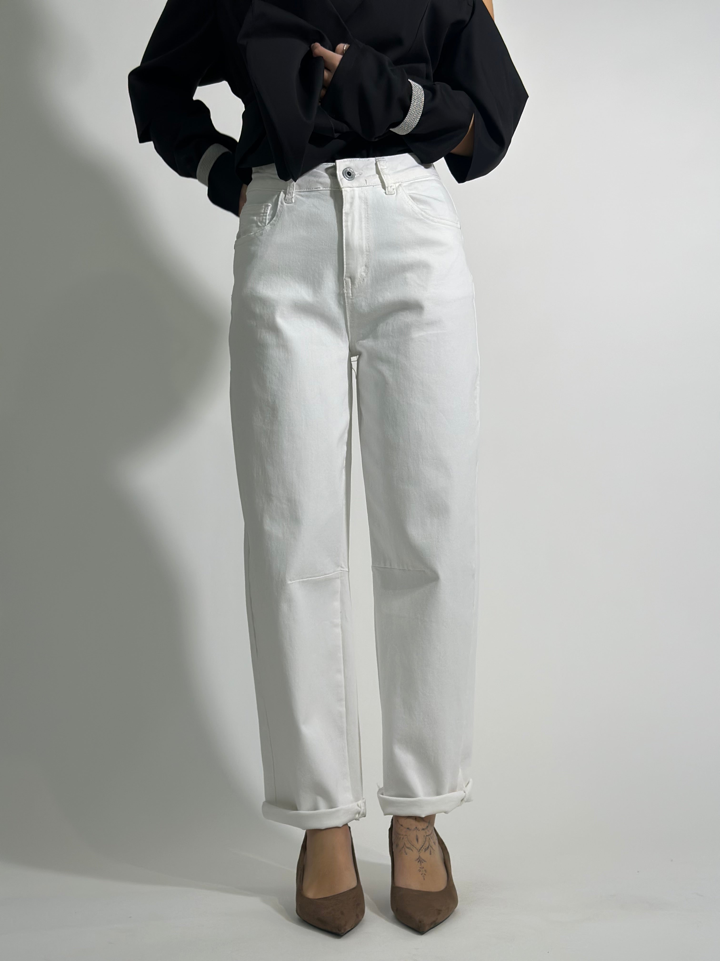 Jeans baloon SLIM 8059-1 BIANCO