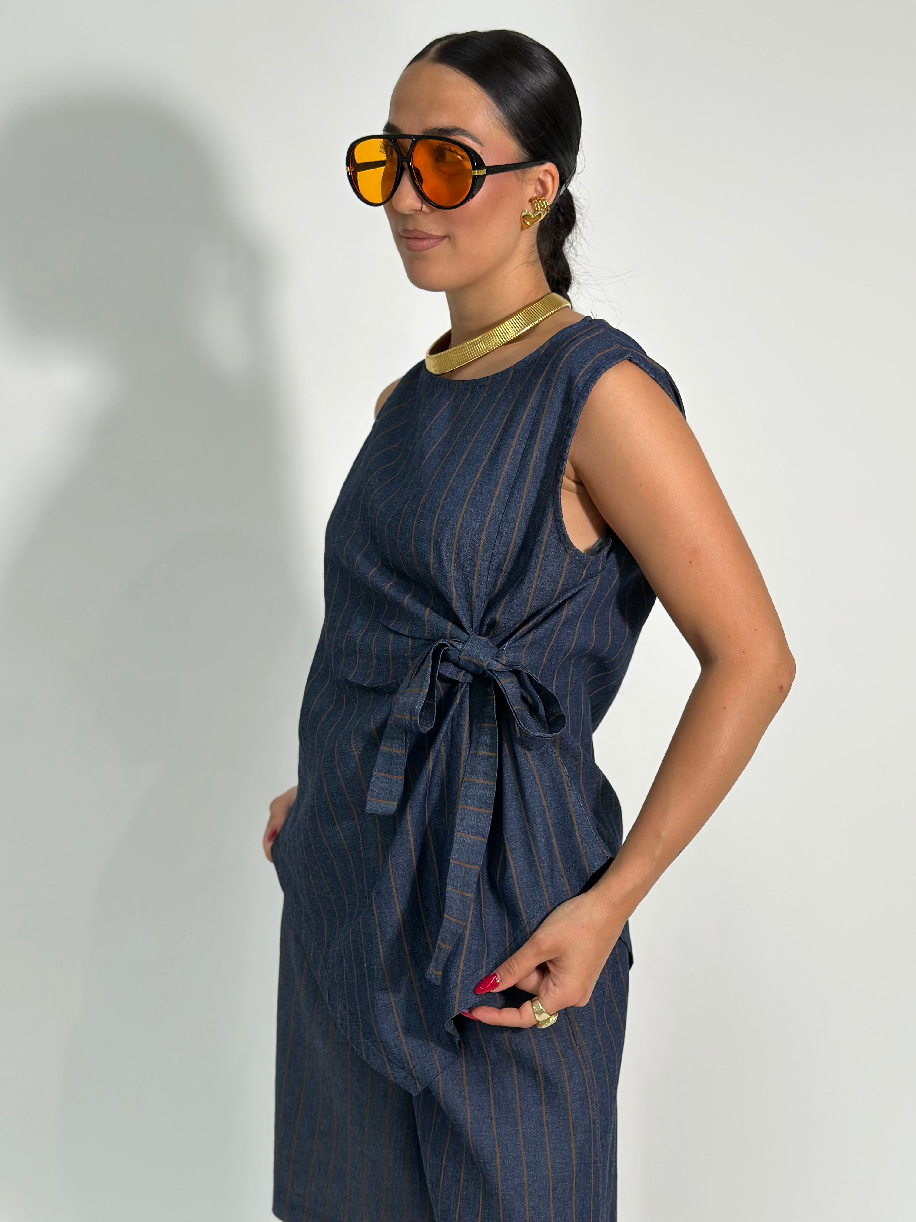Camicia nodo gessato 6004