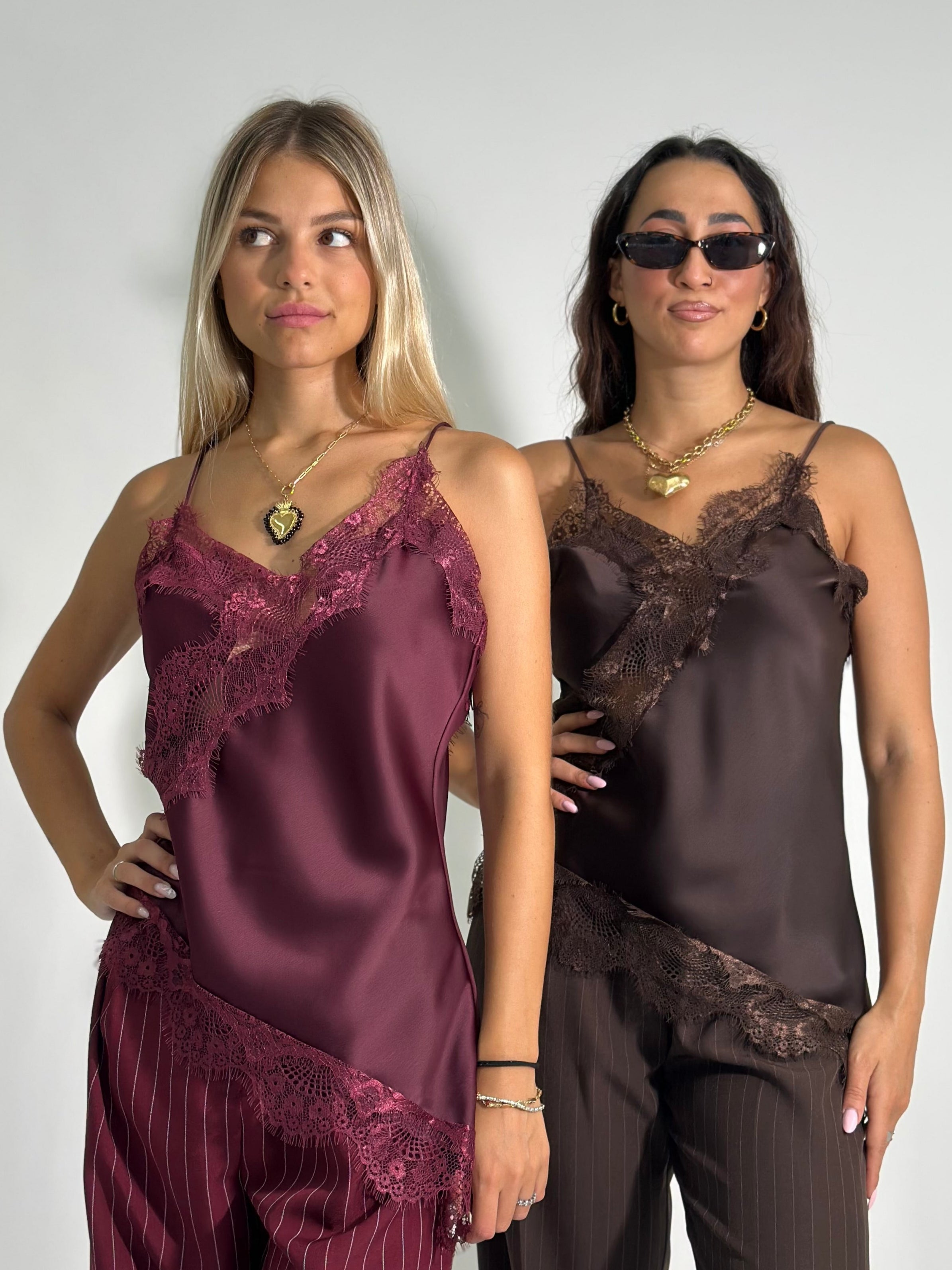 Top lingerie L316 BURGUNDY
