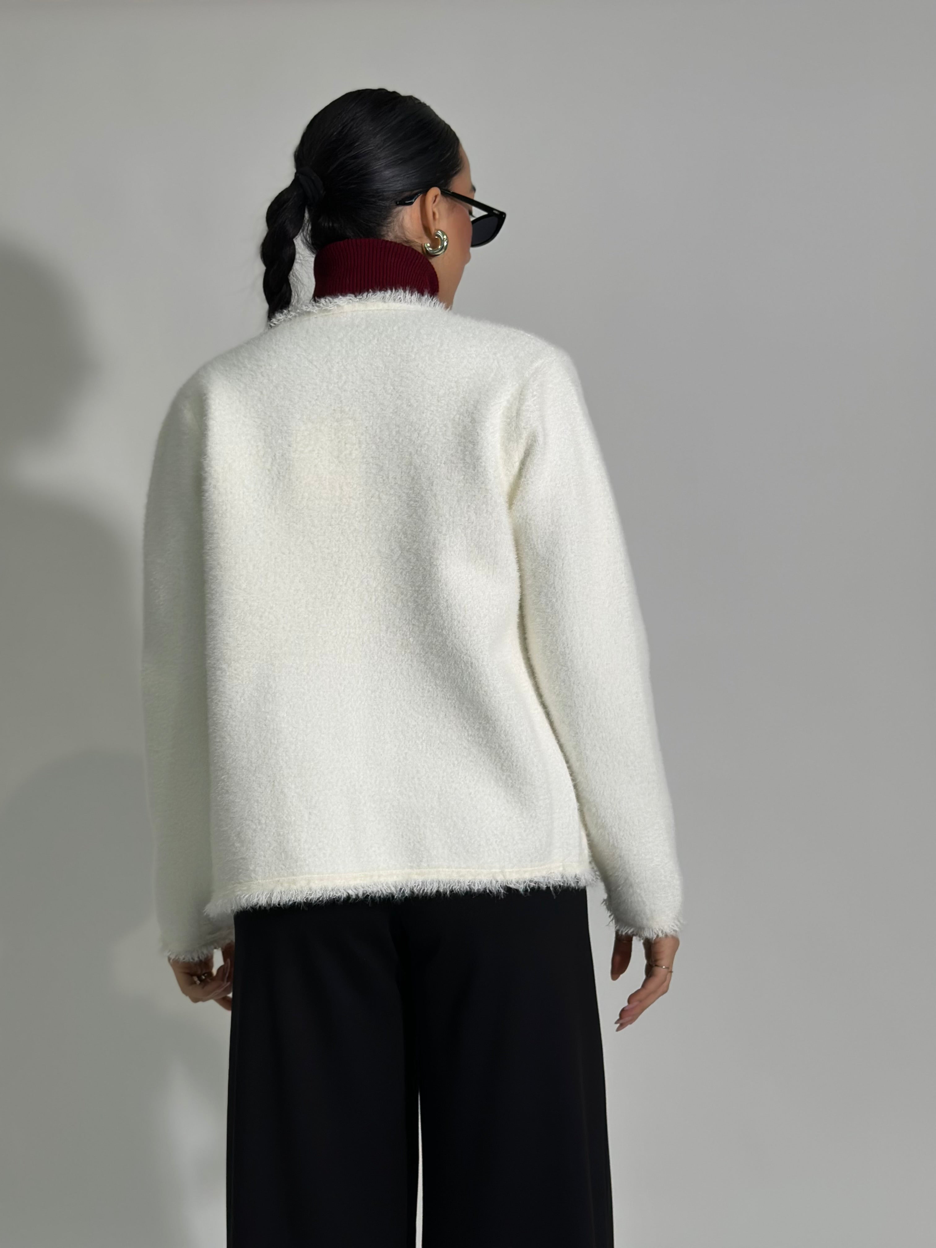 Cardigan CHNL corto 20059 BIANCO