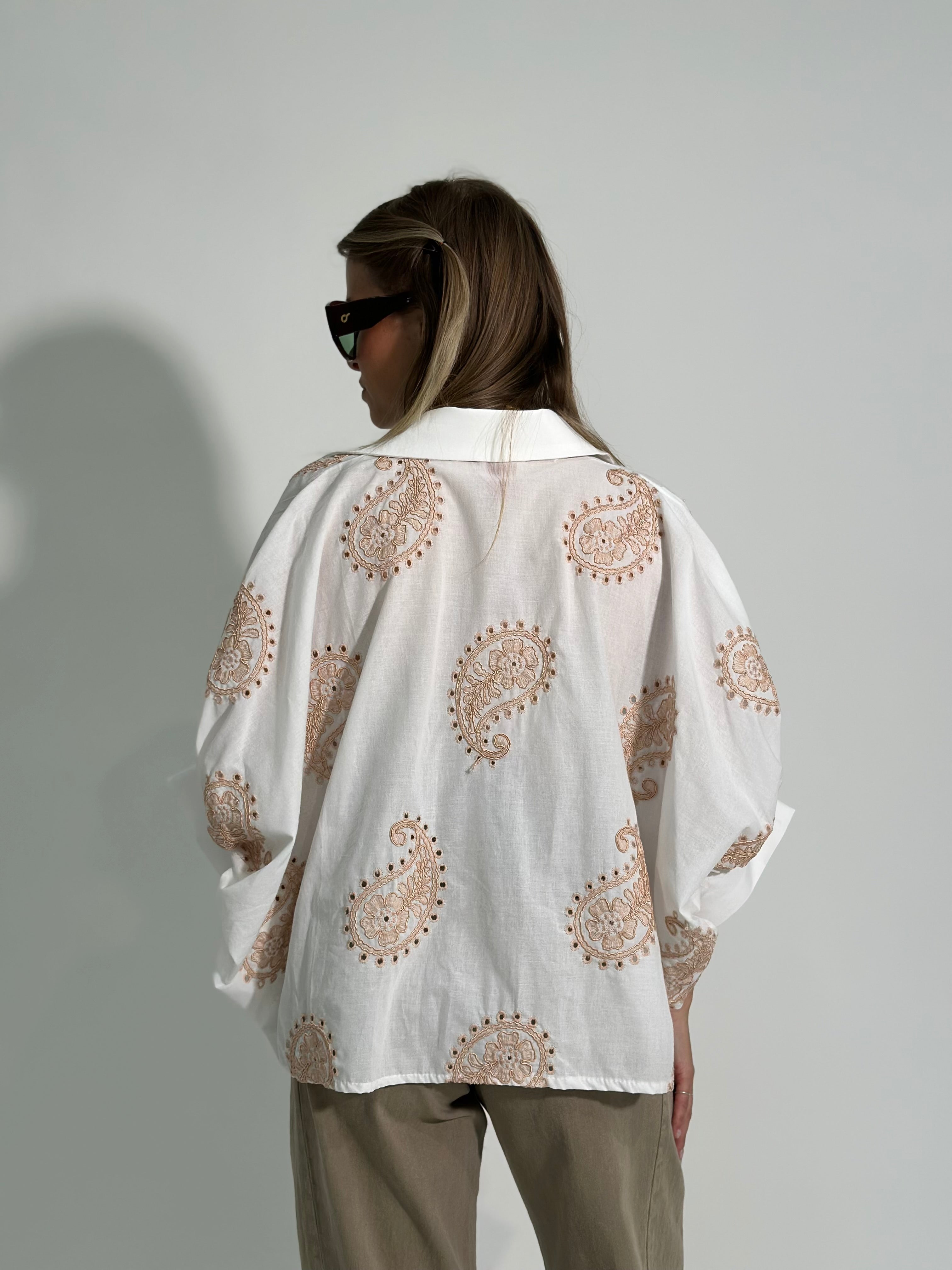 Camicia ricamo stelle 17786