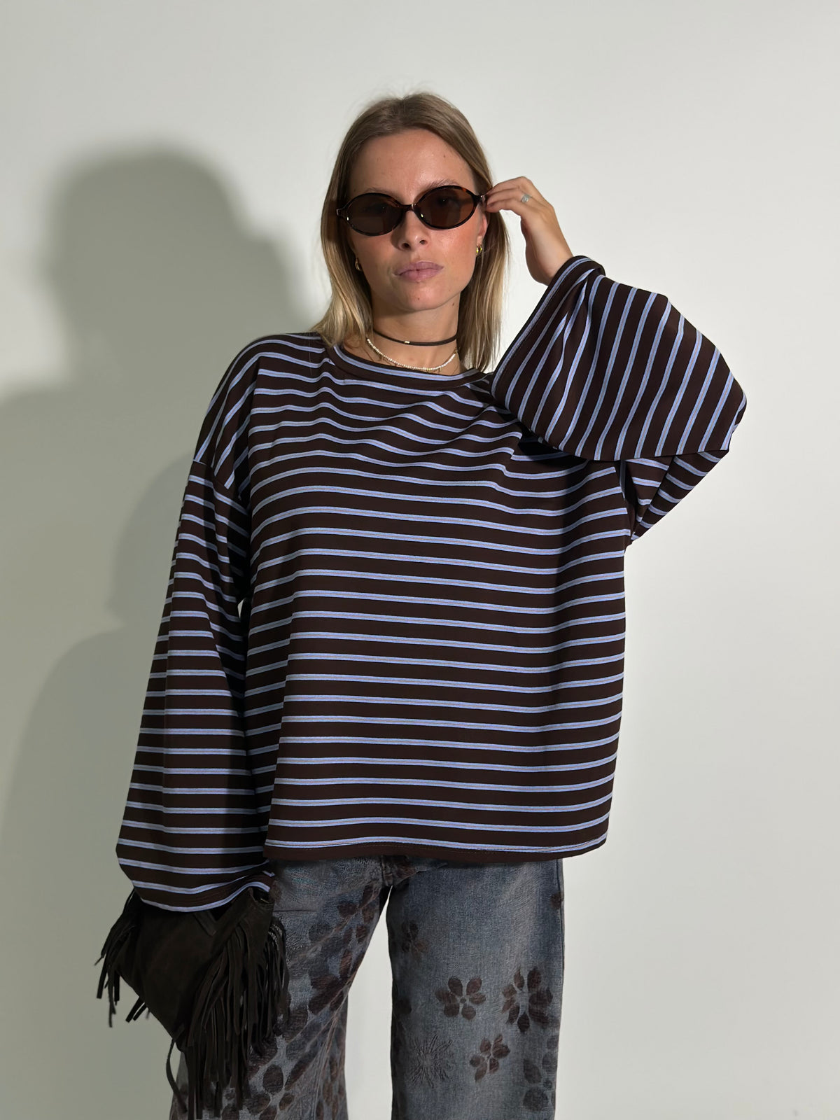 Maglia felpa riga stretta 2904-B