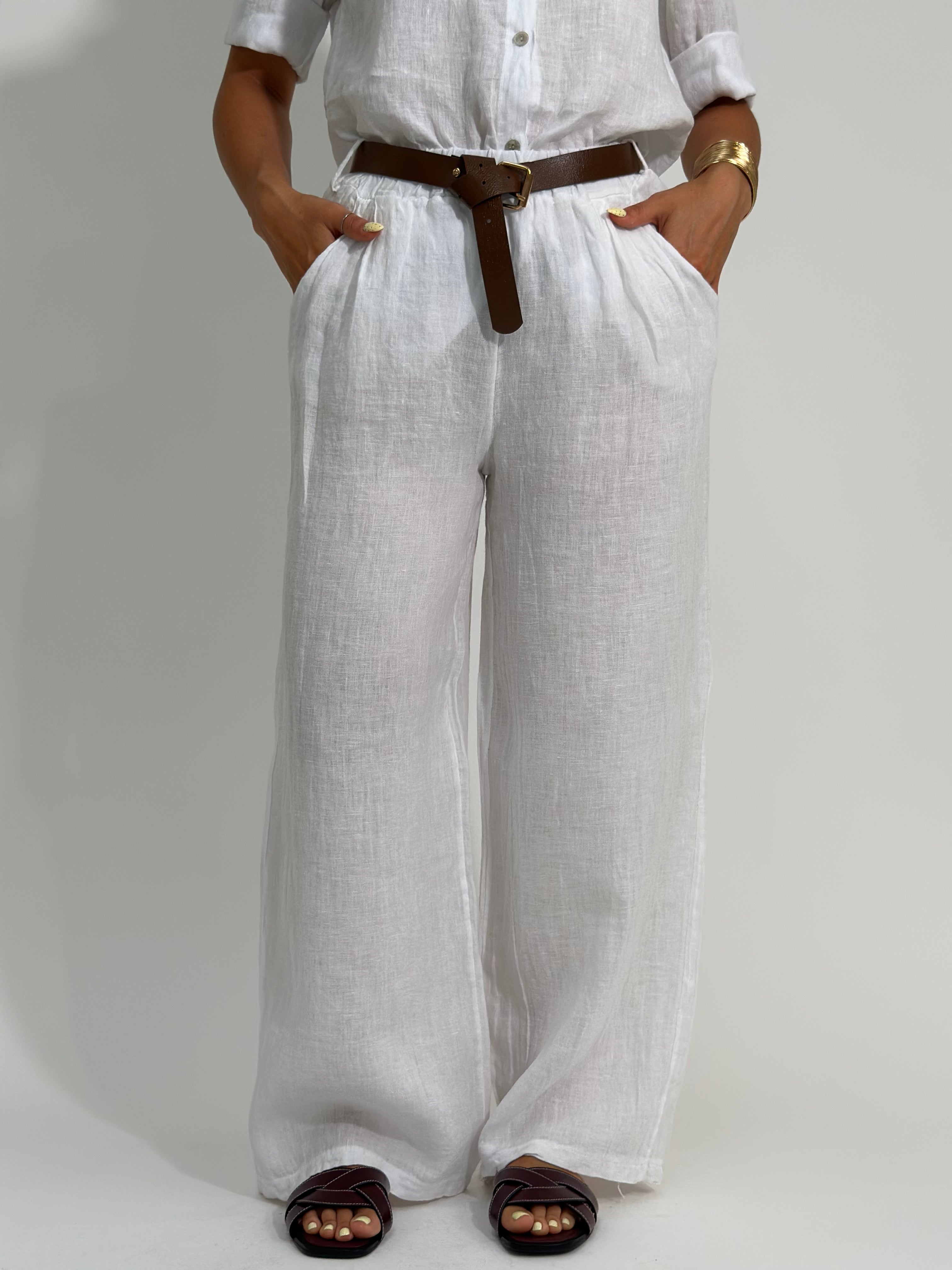 Pantalone lino 100% 1588