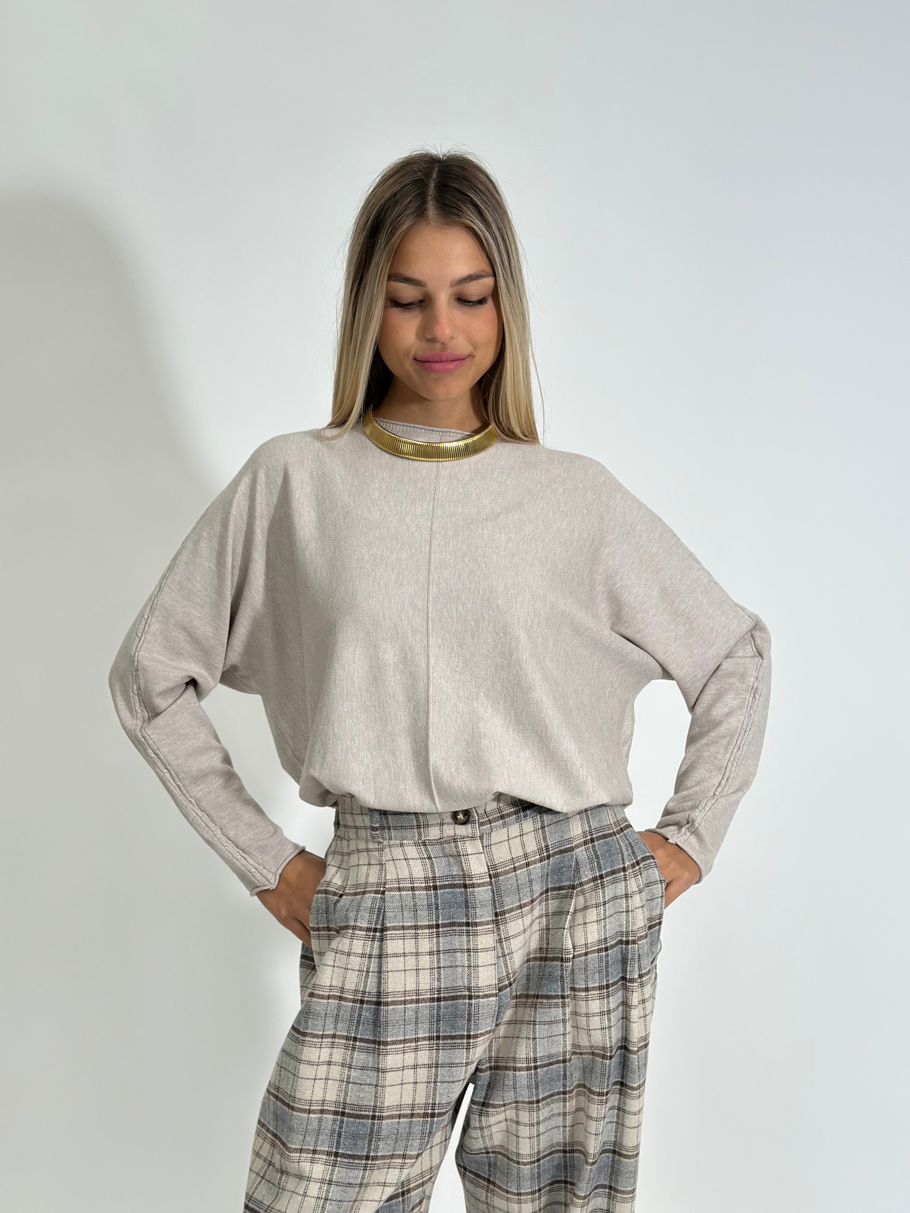 Maglia treccina ZS3097 ECRÙ