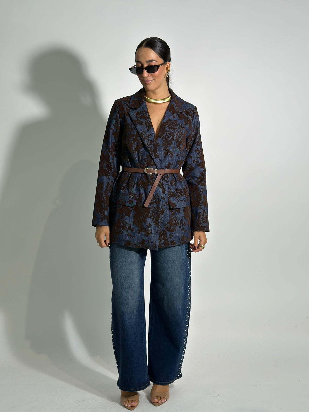 Jeans barrel borchie 2708