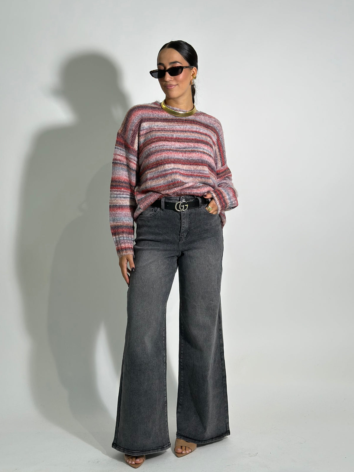 Jeans palazzo FB109 GREY
