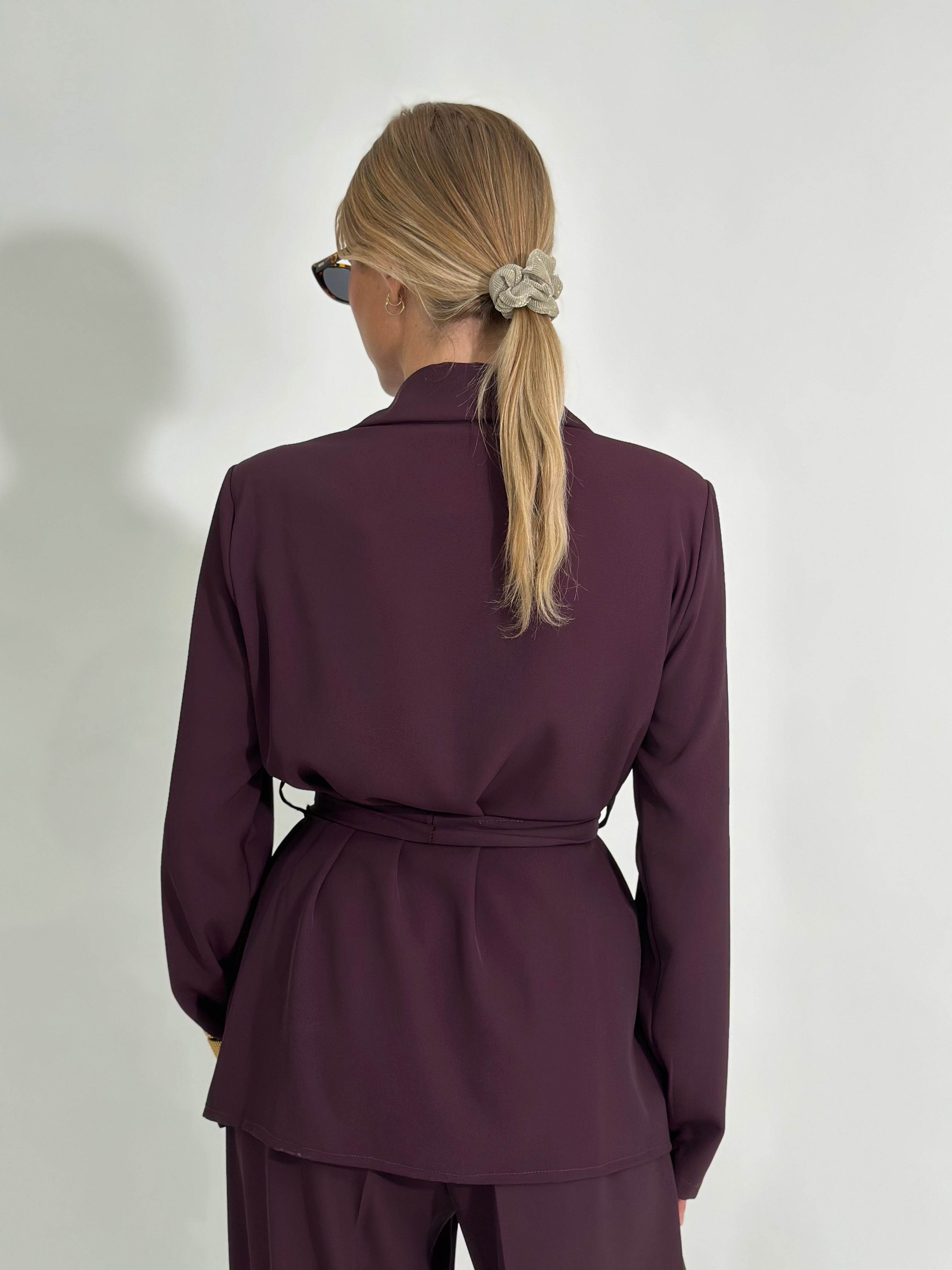 Giacca fluido 6329 burgundy