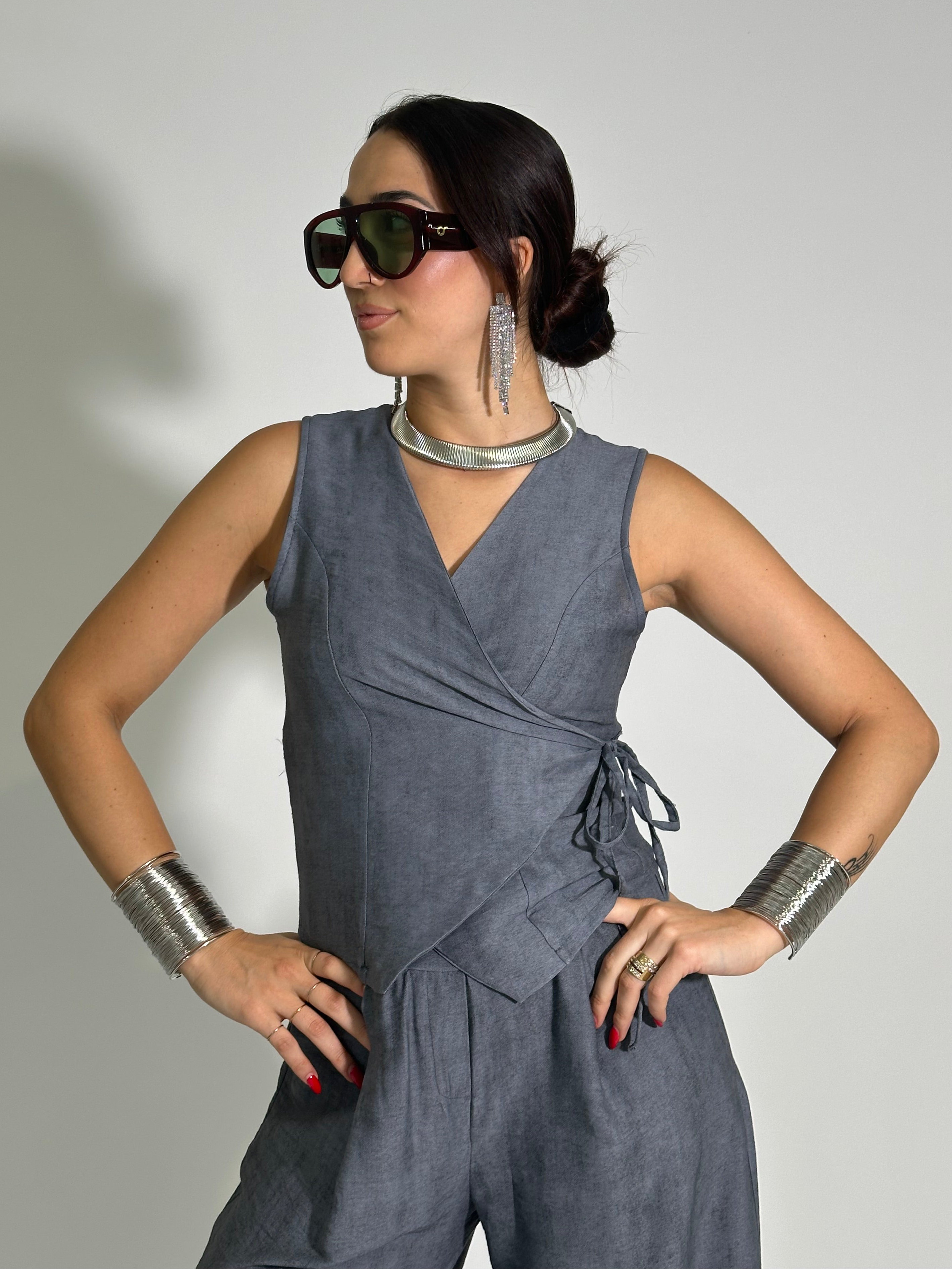 Completo gilet 3917 GRIGIO