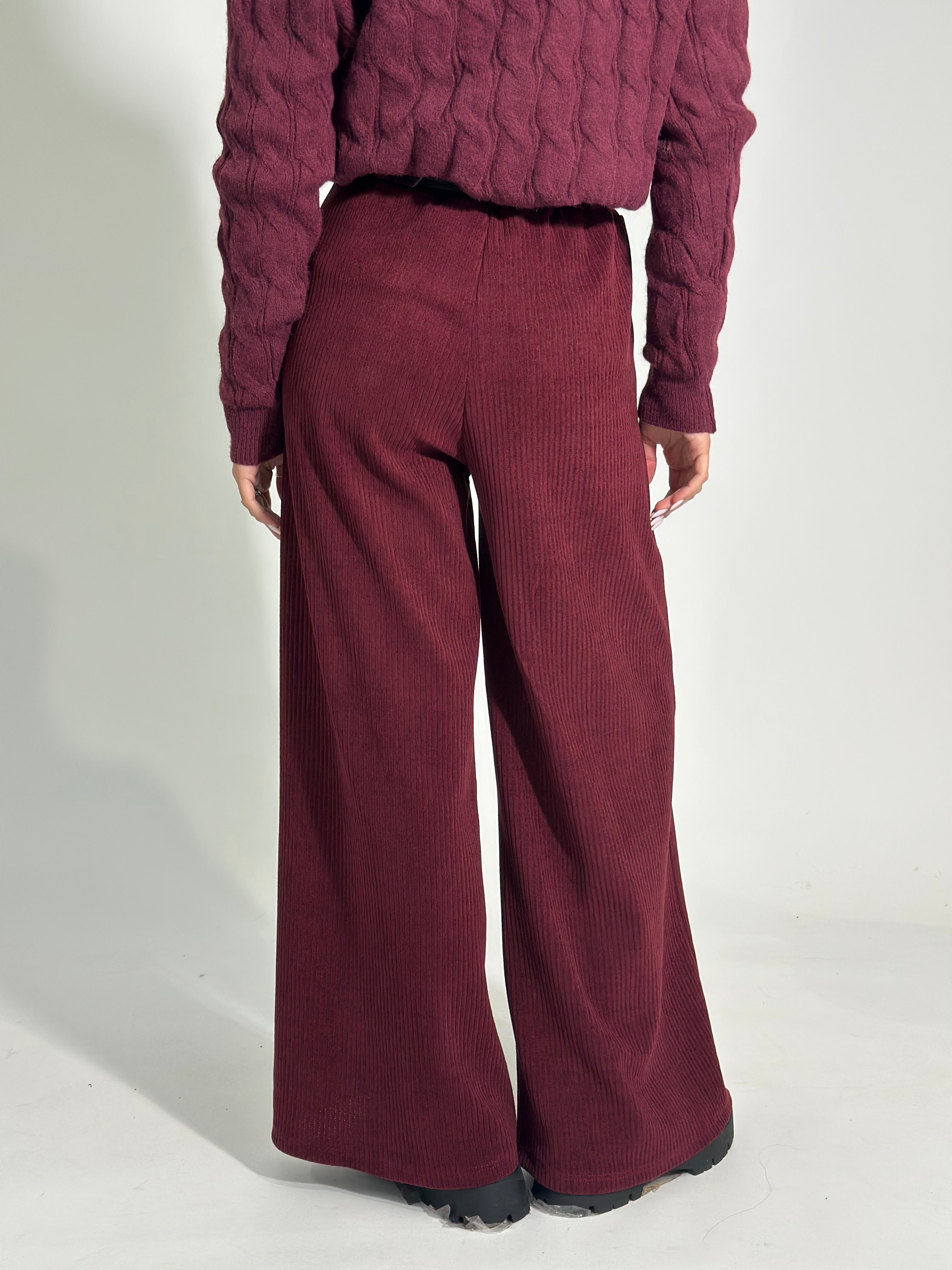 Pantalone costina 6156 BURGUNDY