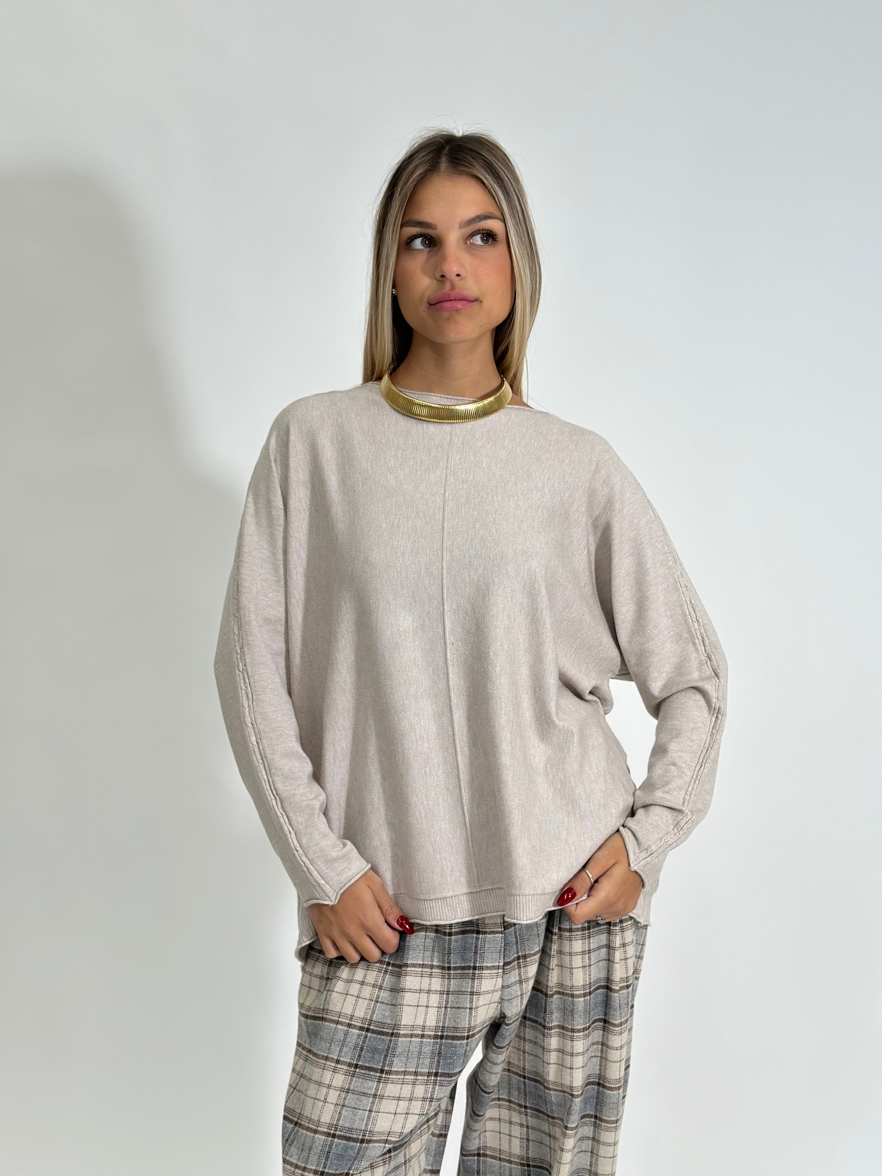 Maglia treccina ZS3097 ECRÙ