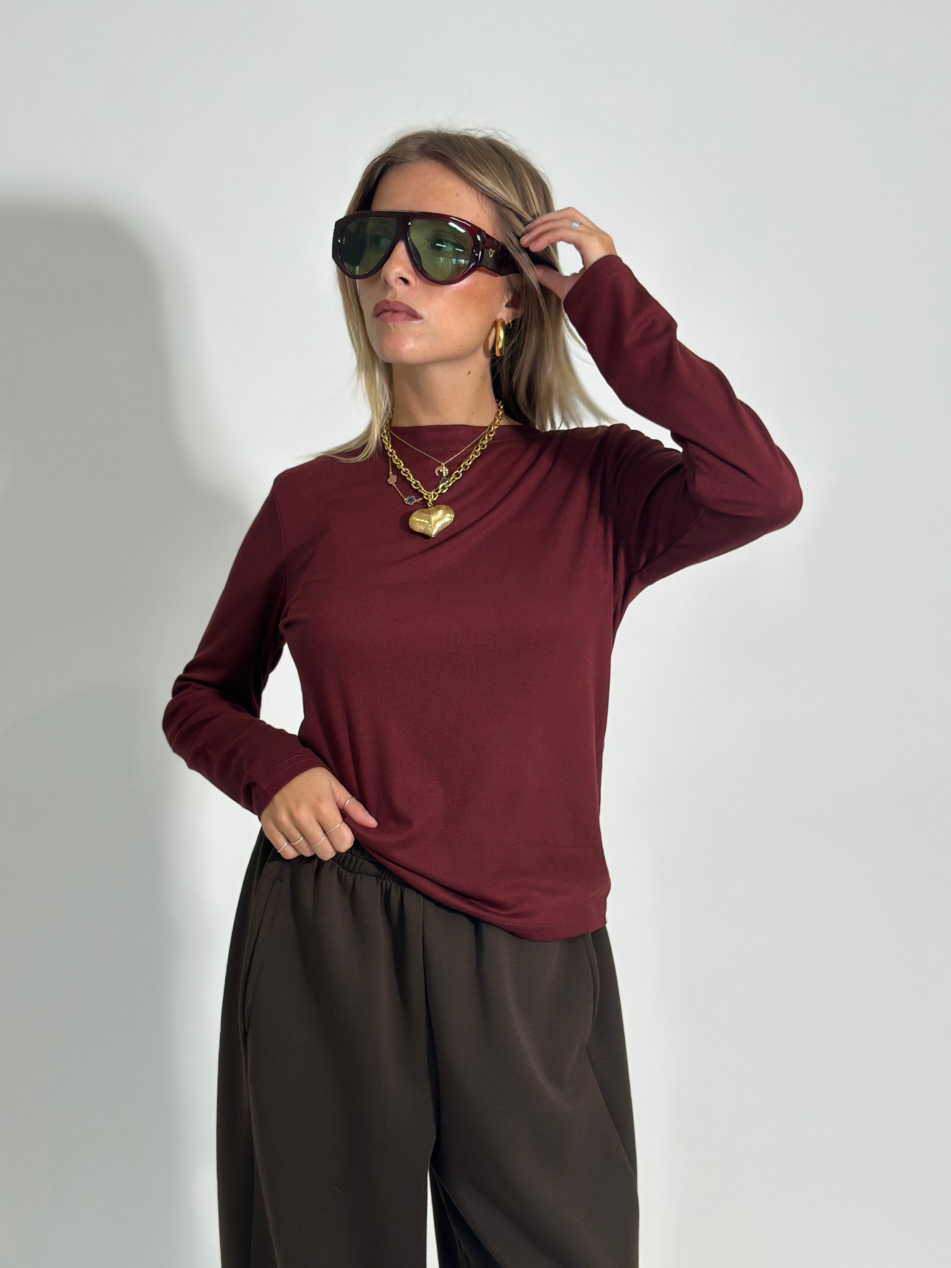 Maglia basica 6010 BURGUNDY