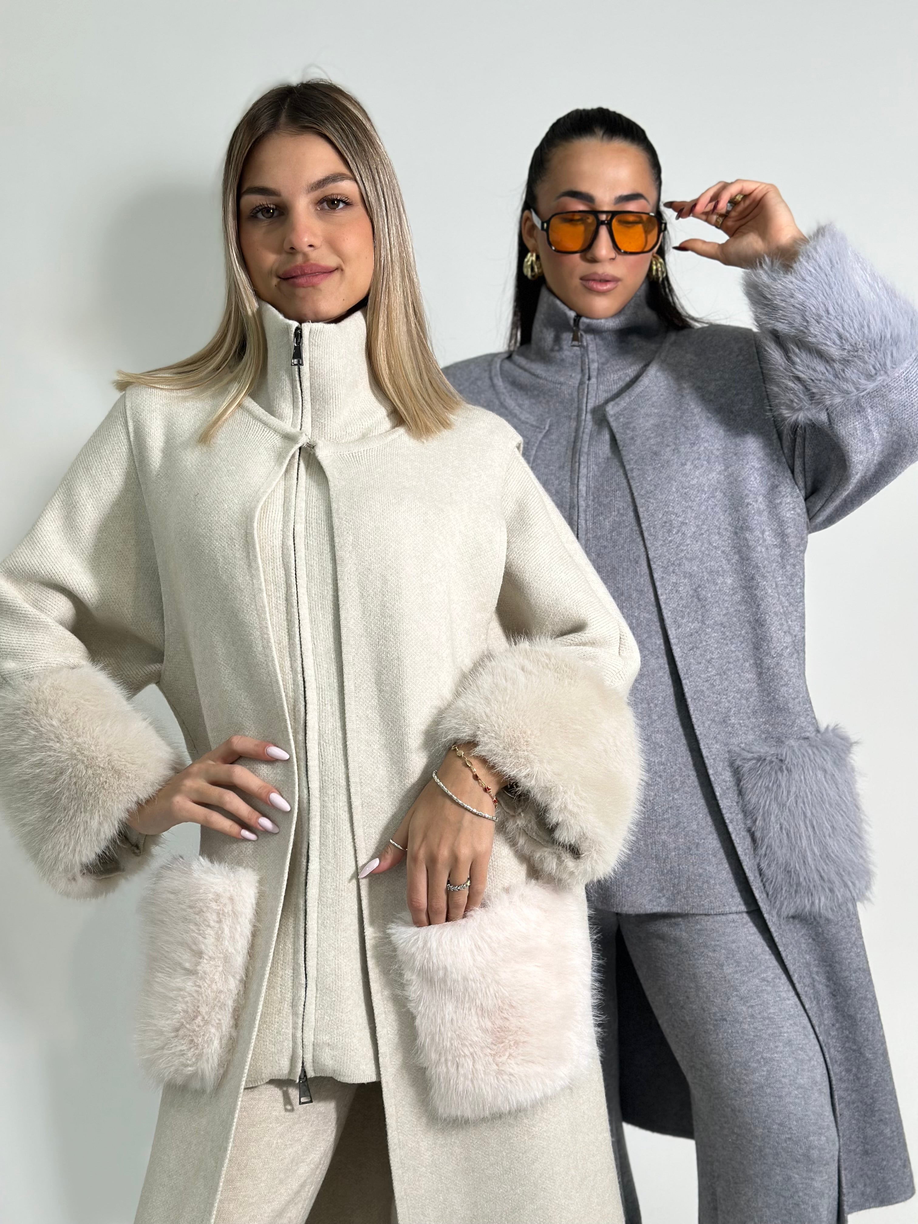 Gilet tasche C689 ECRU