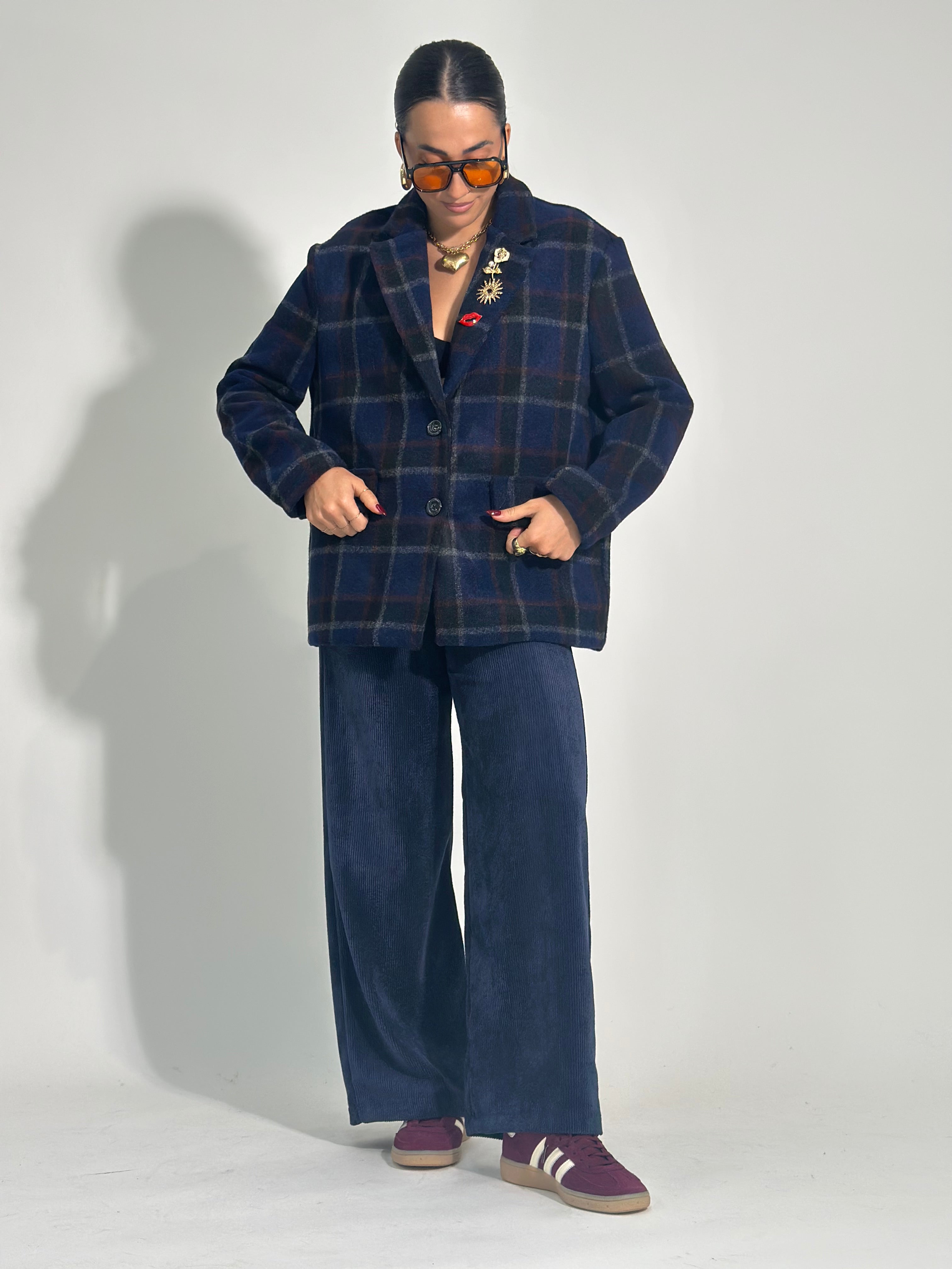 Pantalone velluto 3570 BLU