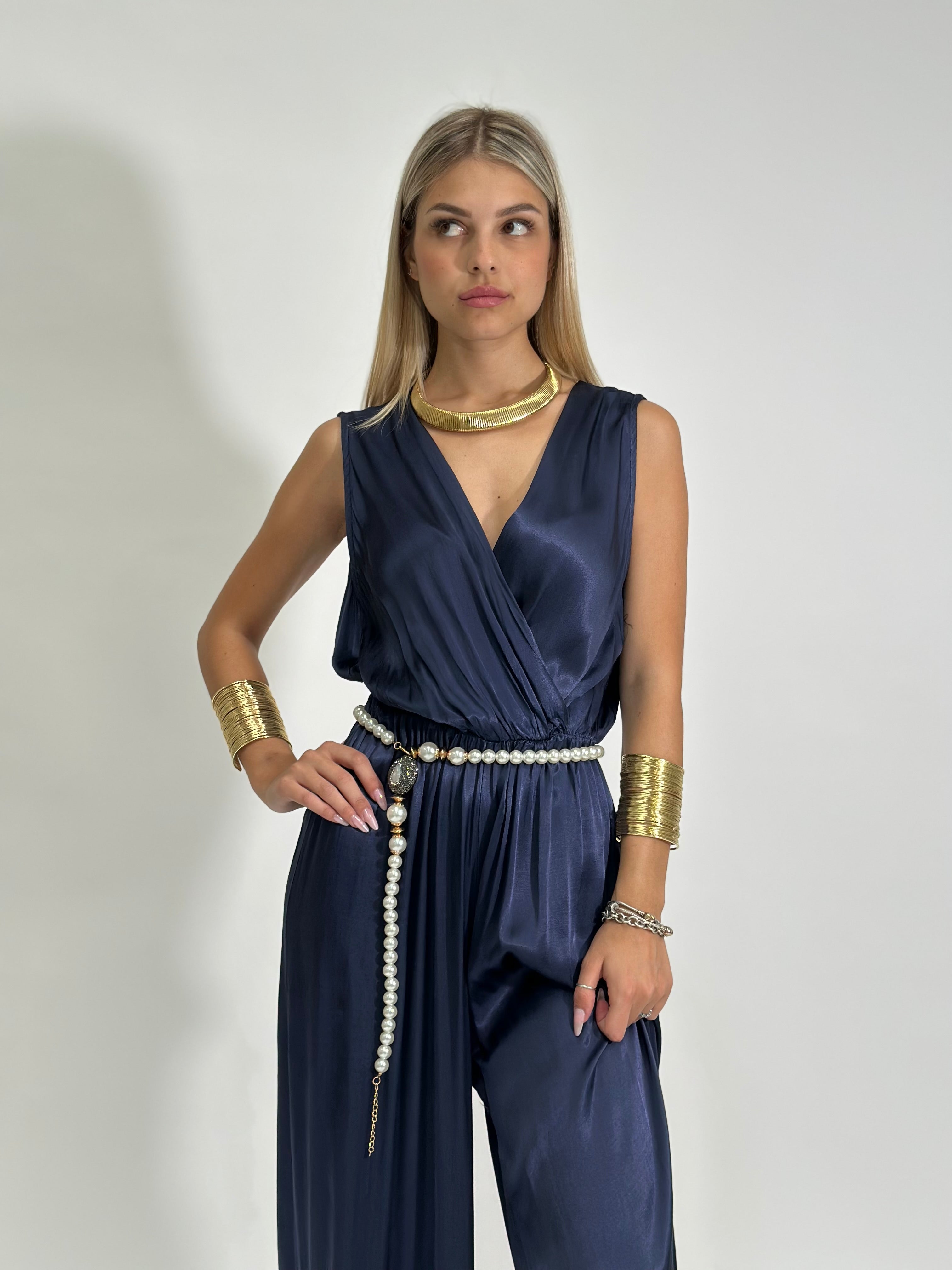 Tuta satin 6508 BLU