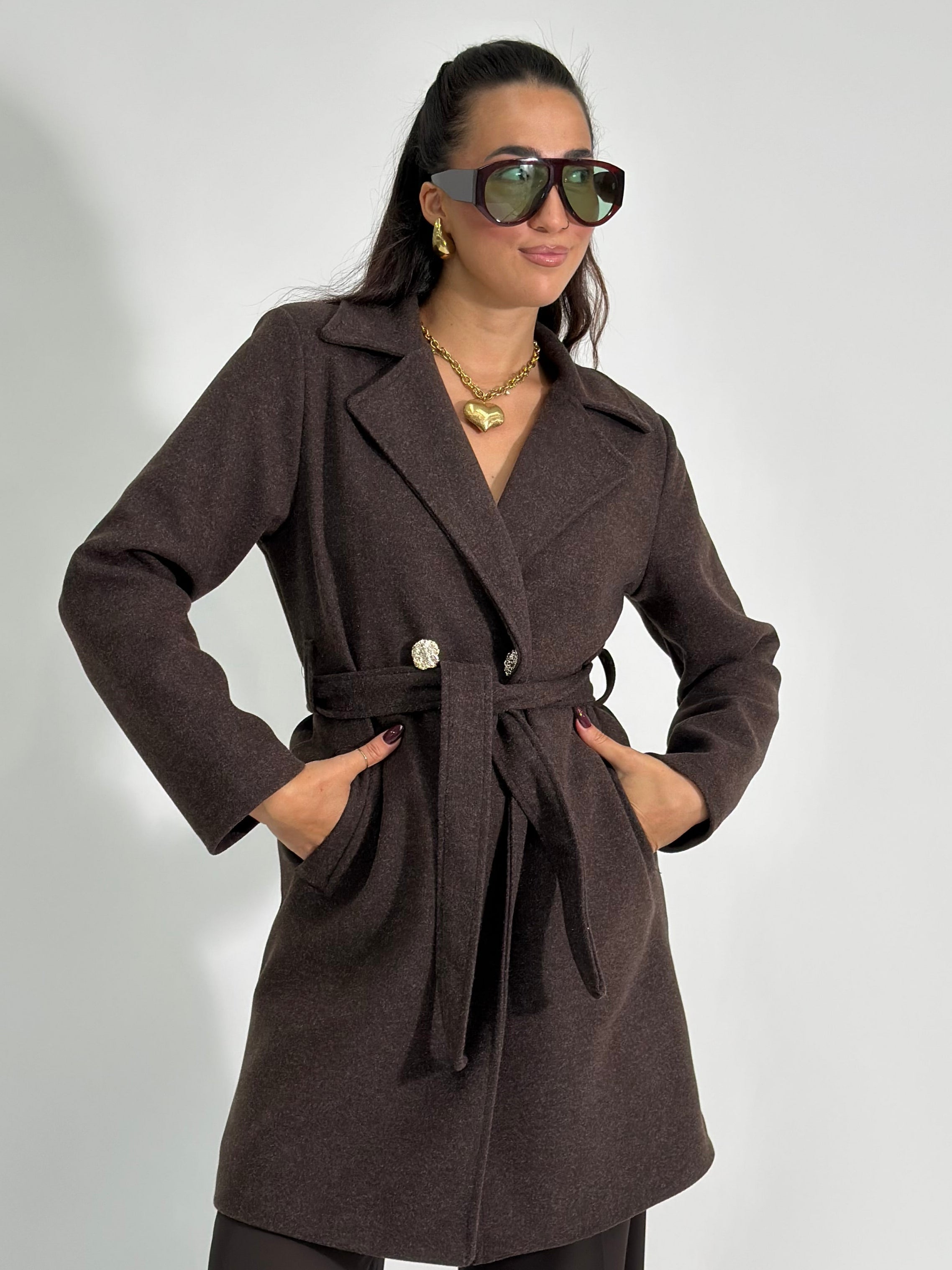 Cappotto trench 90996 MORO