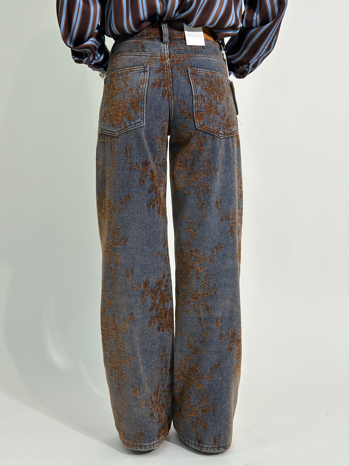 Jeans floccato L002 CAMMELLO