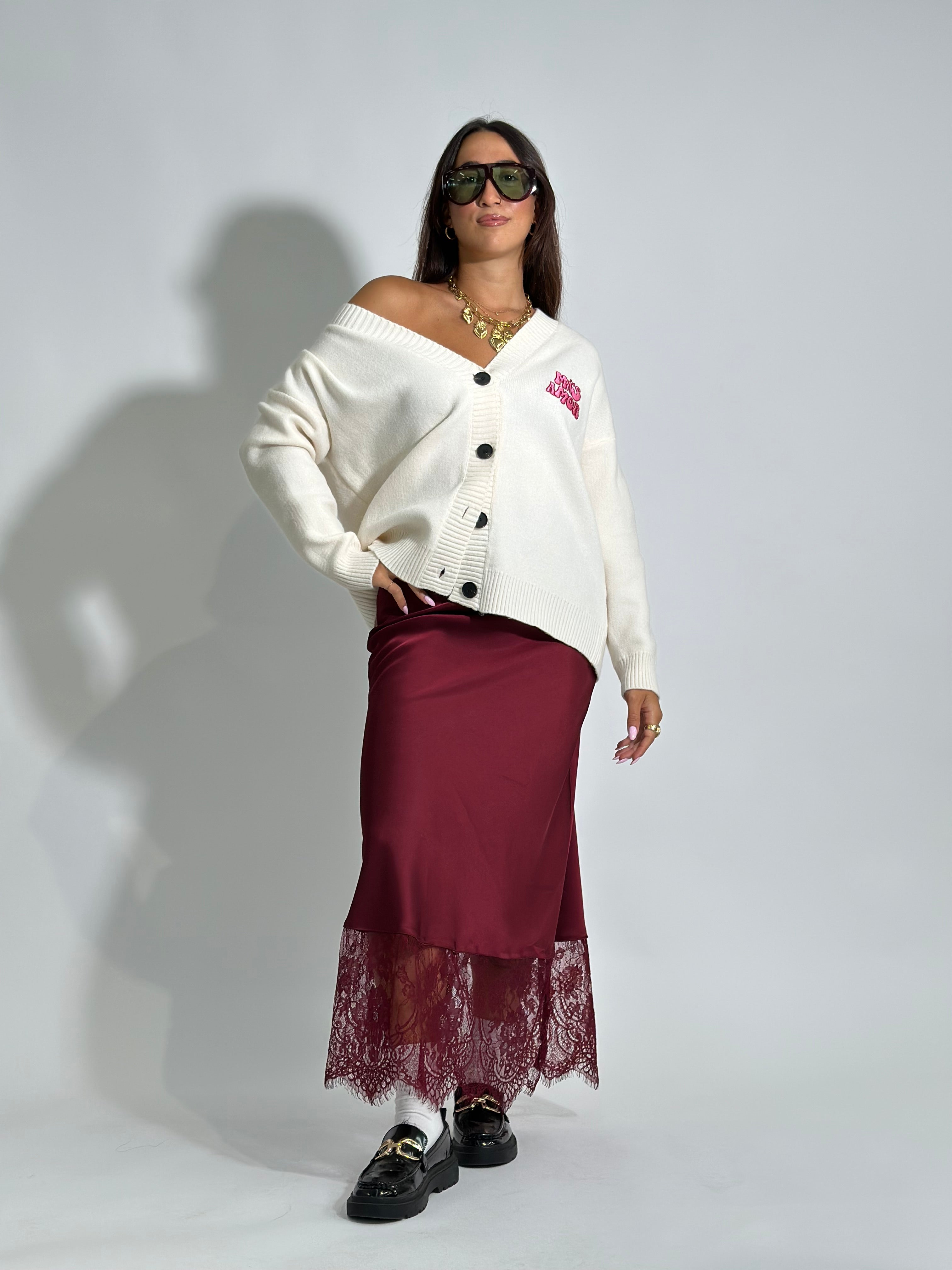 Cardigan Mas Amor S1119 PANNA