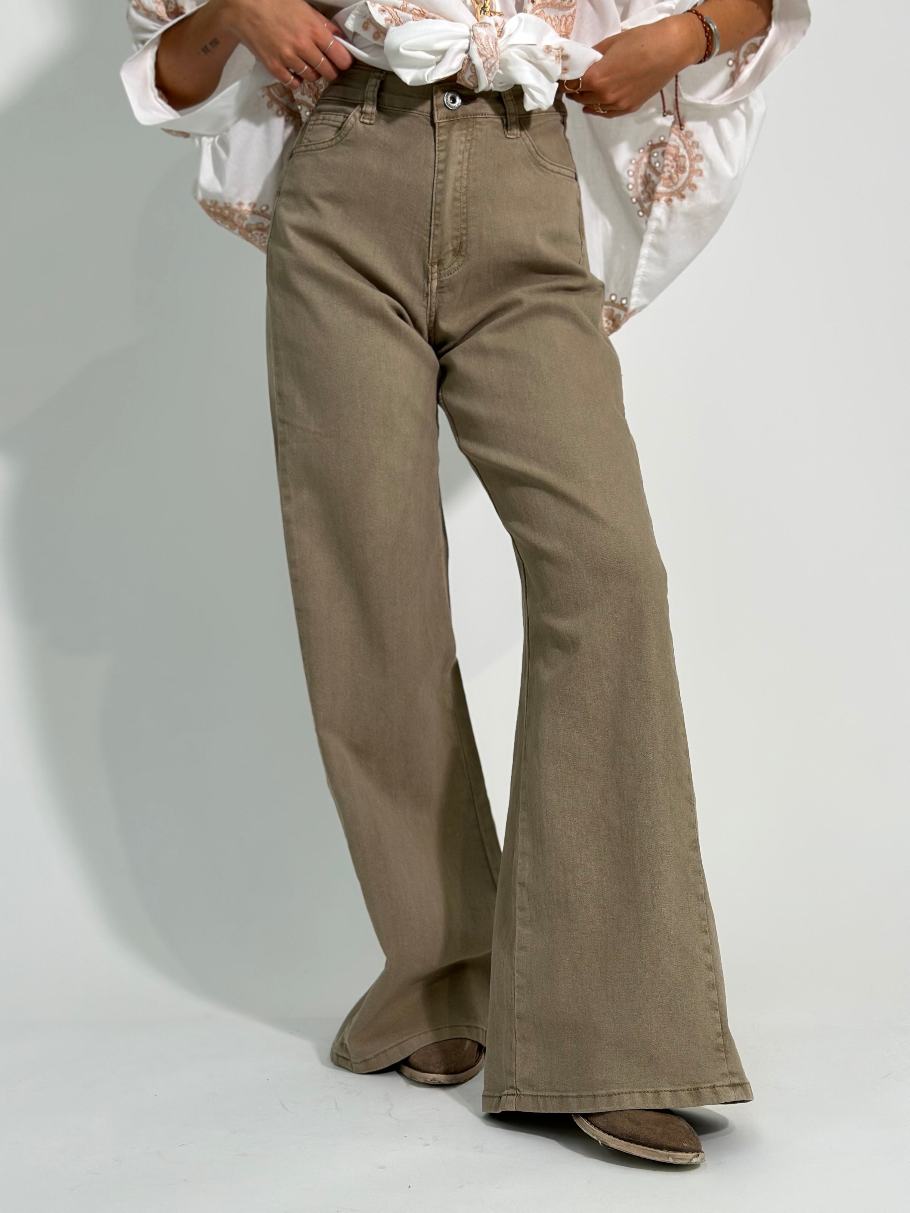 Pantapalazzo denim 9240-25 BEIGE